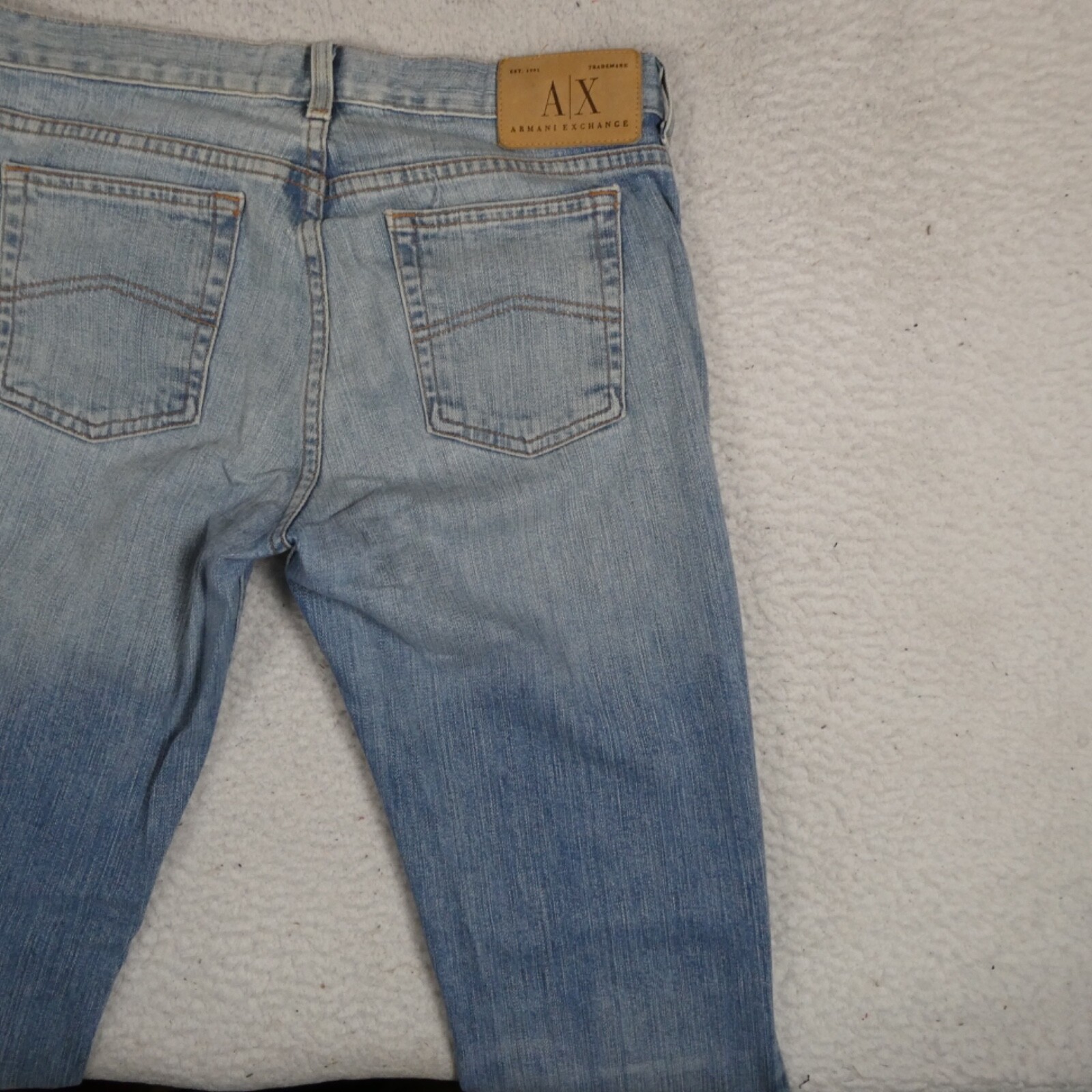 Vintage Armani Exchange Jeans Women Size 8R Light Blue Denim Wash Made in USA