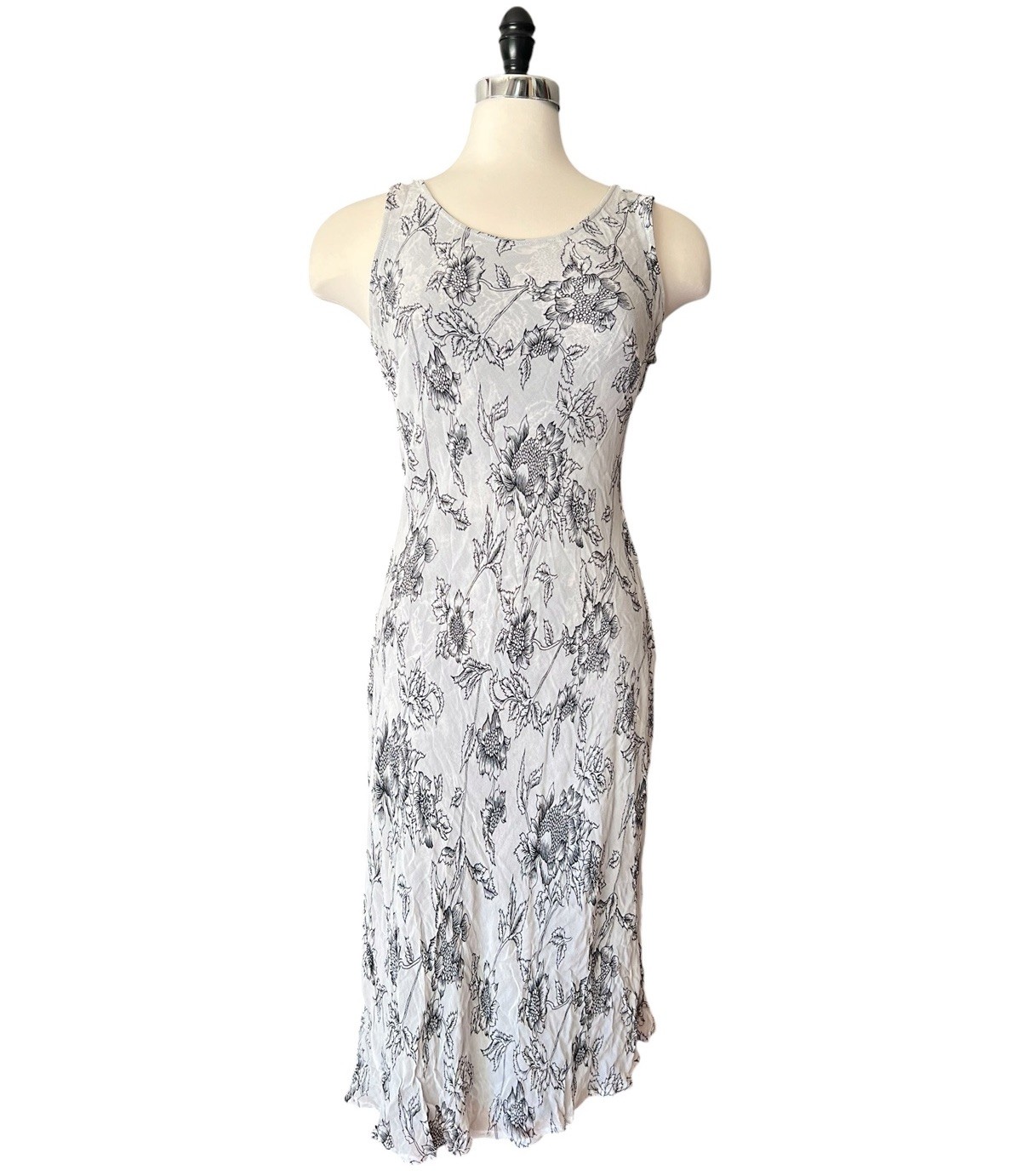 Vintage 90’s Phool Floral Reversible Ruffle Hem Y2K Midi Asymmetrical Dress Sz L