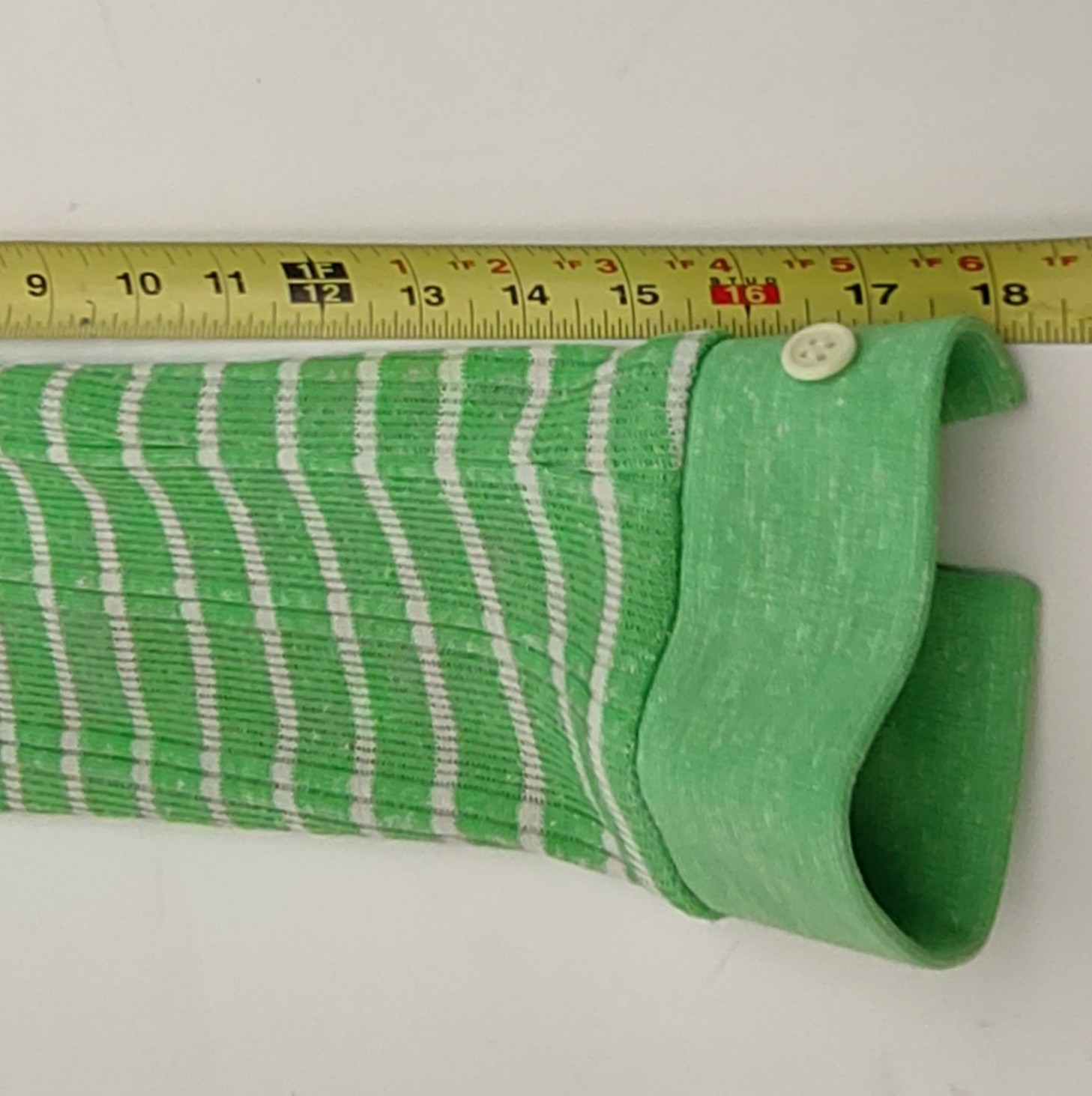 Melissa Lane Green and White Stripes Dress