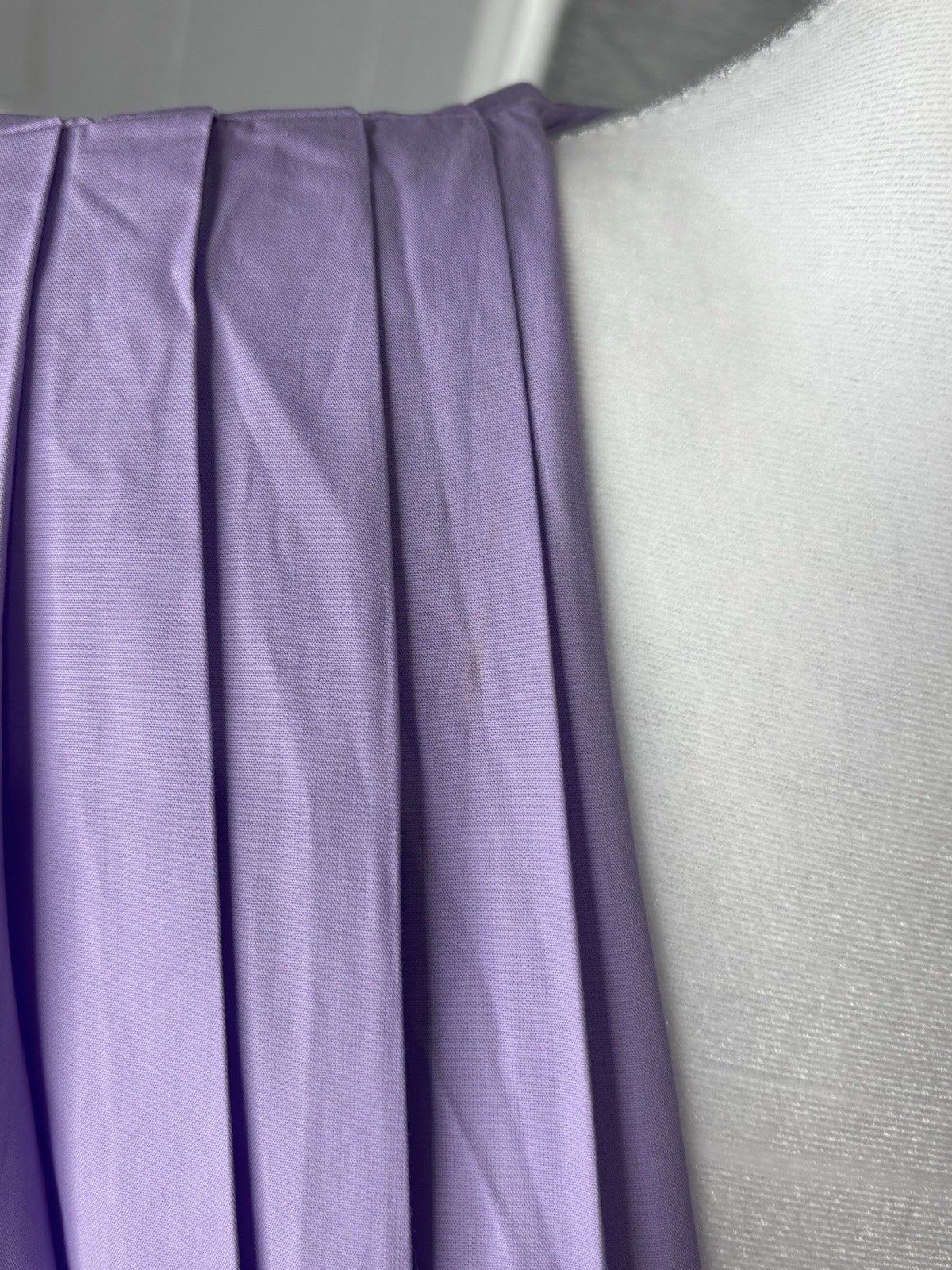 BR Lavender Pleated V Neck Mini Dress Women’s
