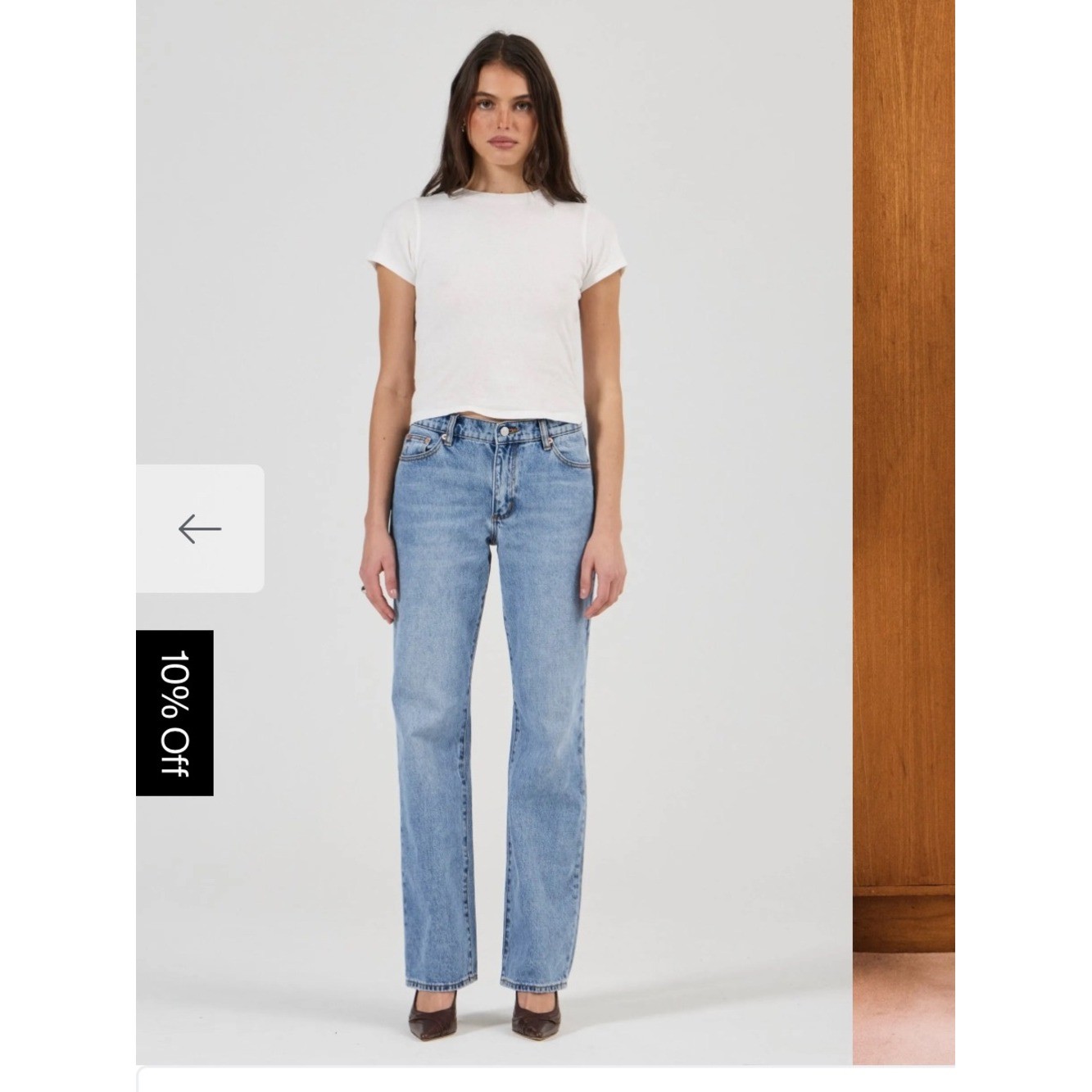 ROLLA’S High Rise Light Wash Straight Leg Jeans – Blue