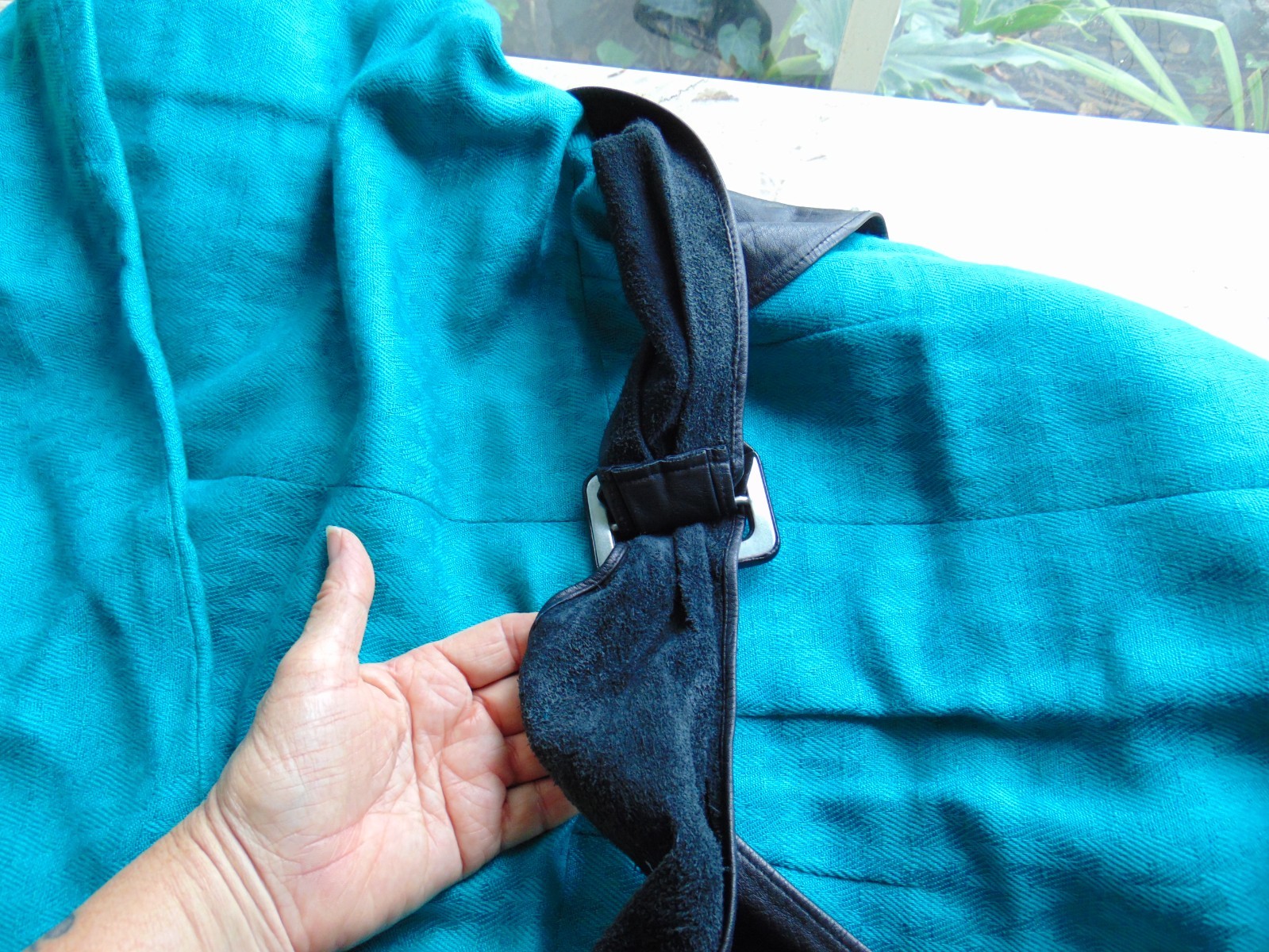 Vintage 80s NAFTA – LINE Dress France Fitted Secretary Geek Green Black 38/8 US