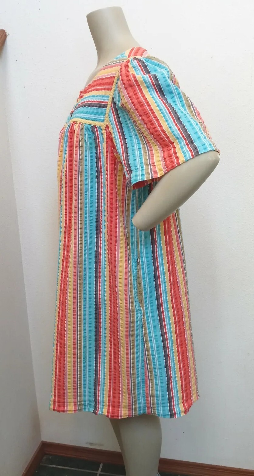 Vintage Women’s Long Duster House Coat Lounge Dress Robe Pockets Easy Snap Gown