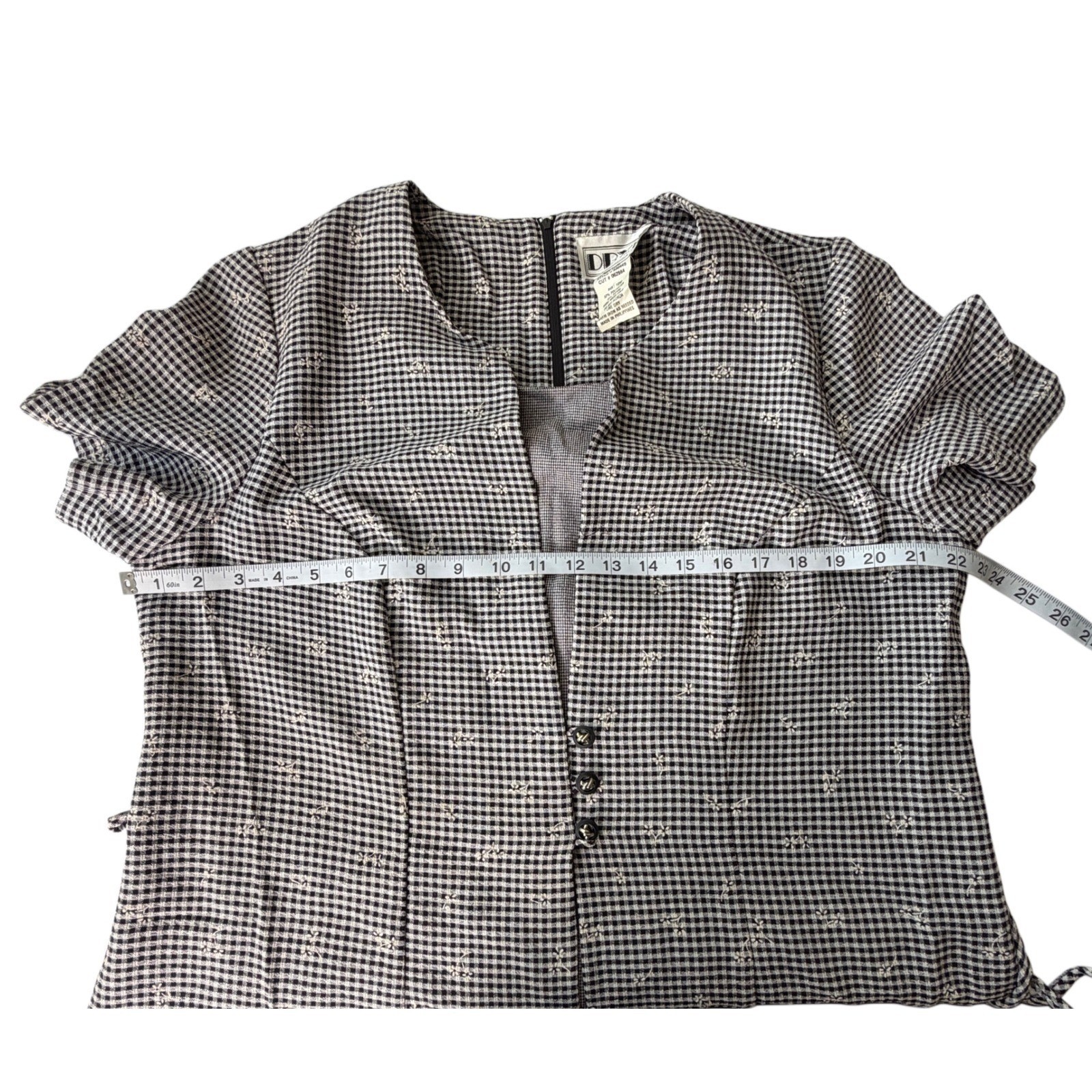 Grandmacore Cottagecore Vintage Gingham Floral Layered Dress Plus 16W