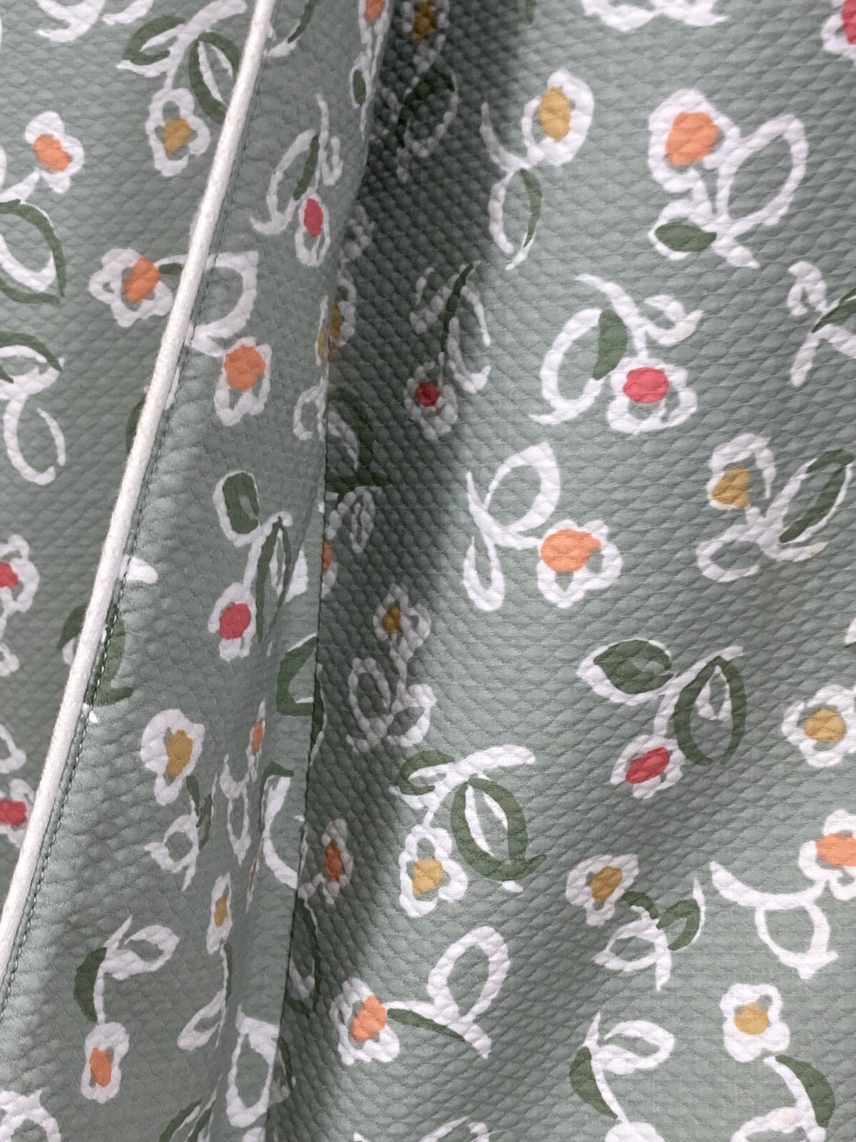 William Pearson Shift House Dress Woman XL Green Orange White Knee Length
