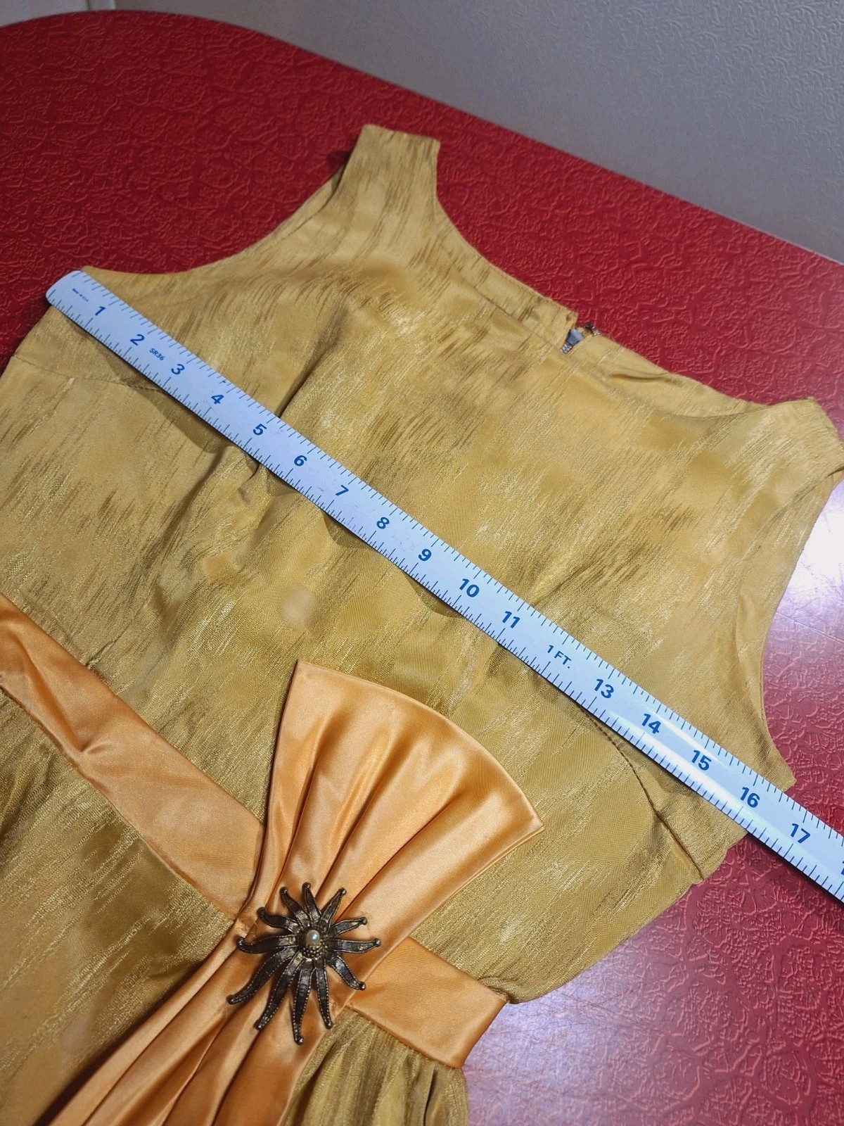 True VTG Mid-century MOD 1960s Cocktail Party Dress Mini S/XS Yellow Gold MCM