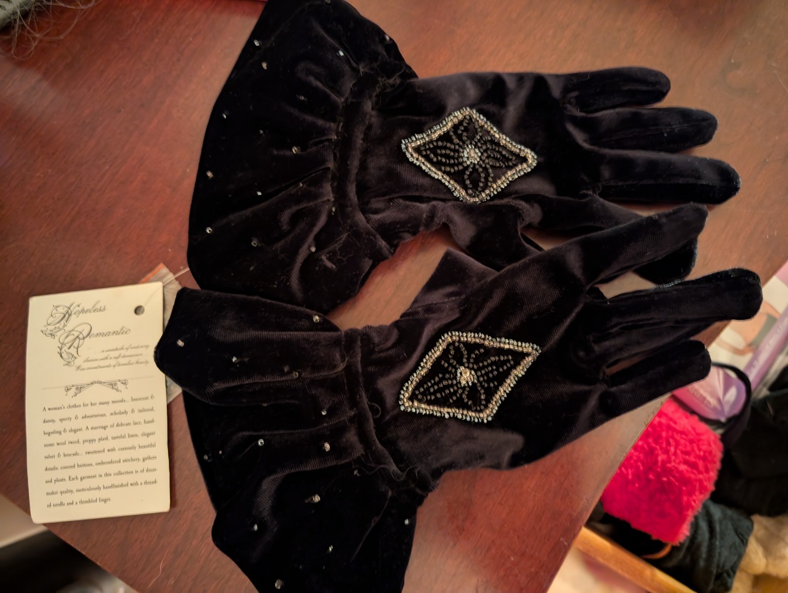 1930’s Elegant NWOT 100% Rayon Aline 48″ Sequen Midi Dress/Gloves/ Scarf Sz M