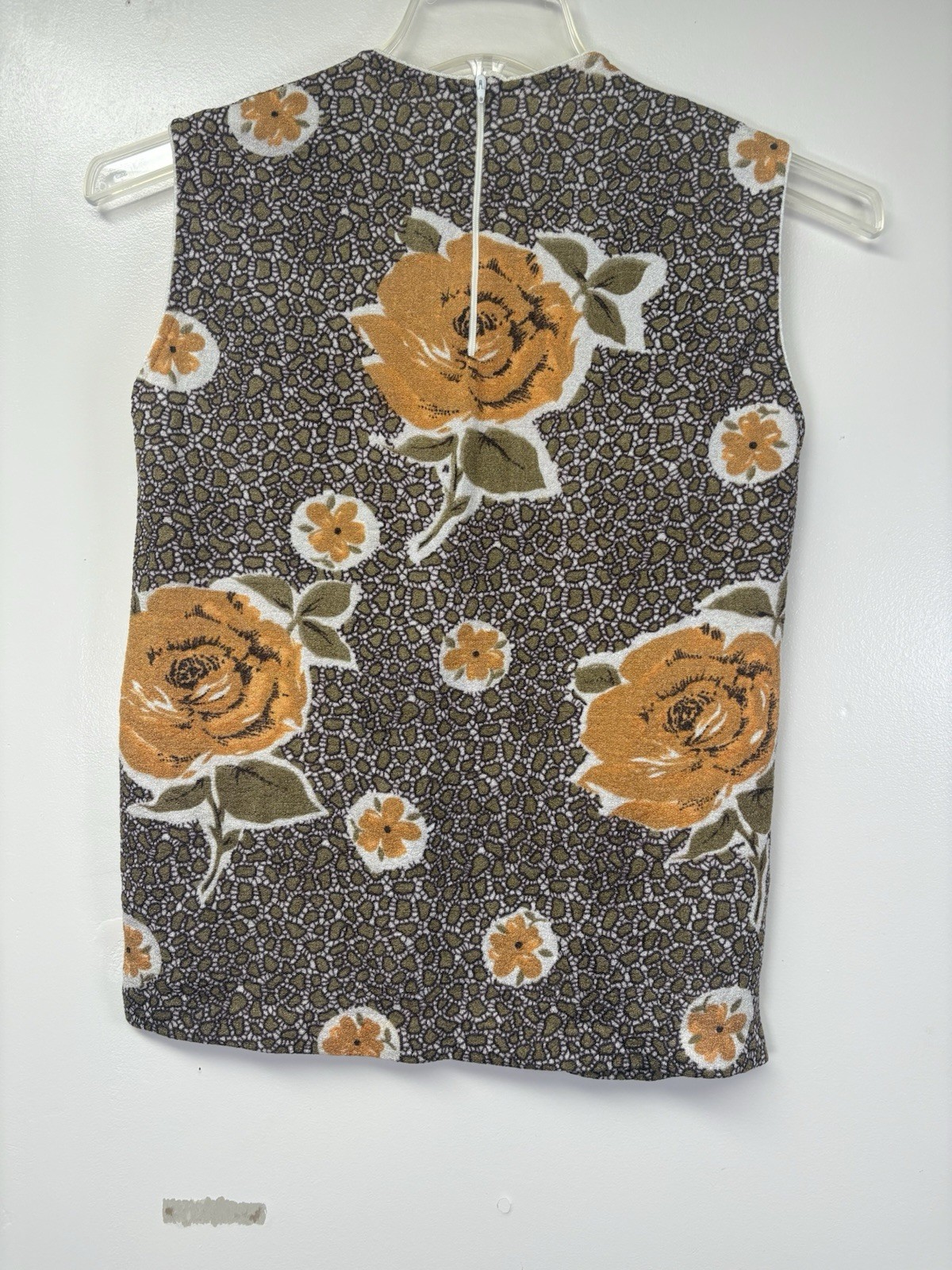 Vintage Empire Knitwear Floral Sleeveless Knit Top Women’s Medium Mod 60s 70s