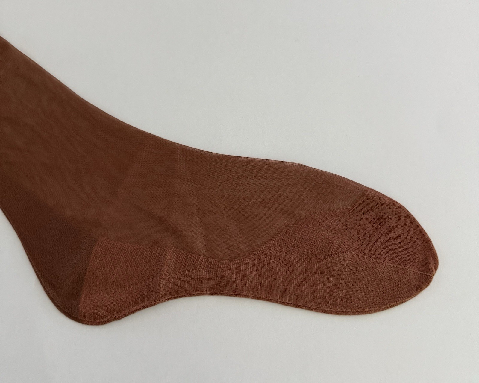 Vintage Seamed Flat Knit Service Weight Cotton Foot And Welt