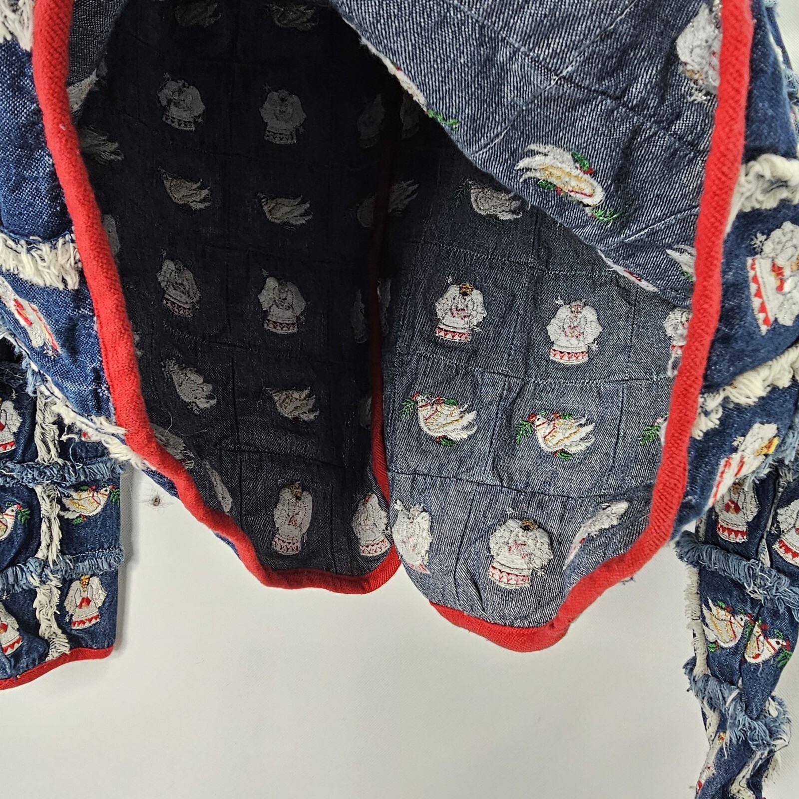 Pre – Owned Vintage Blue Bayou Women Size M Denim Christmas Jacket