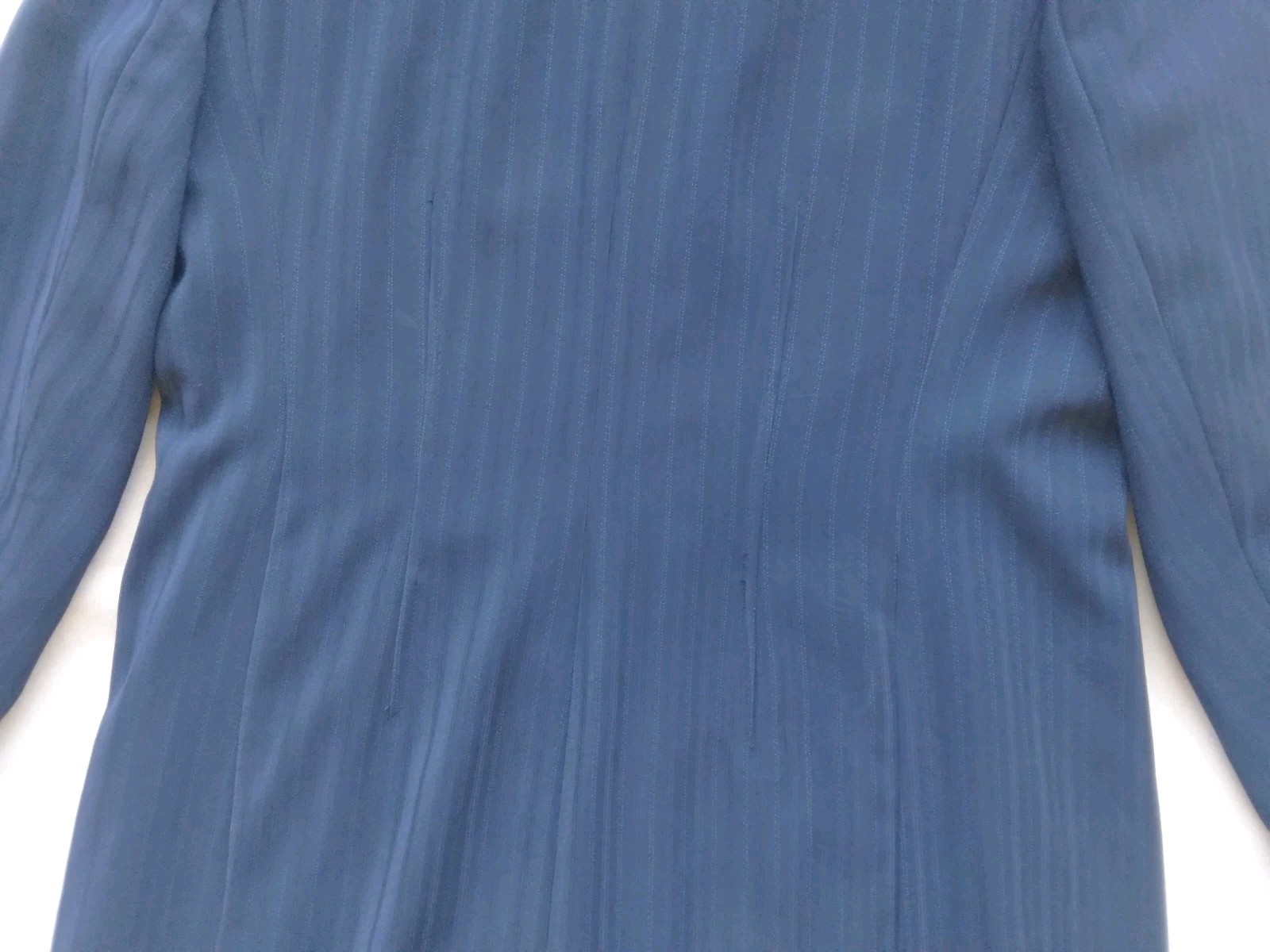 Bill Blass Womens Blazer Sz 14 Sport Jacket Dress Coat Navy w/ Pinstripes