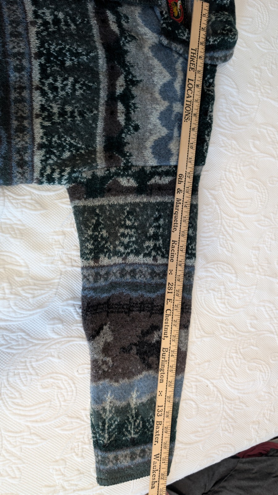 Vintage Alps 100% Wool Cardigan Sweater Women’s XL Mountain Scene Horse Cabin