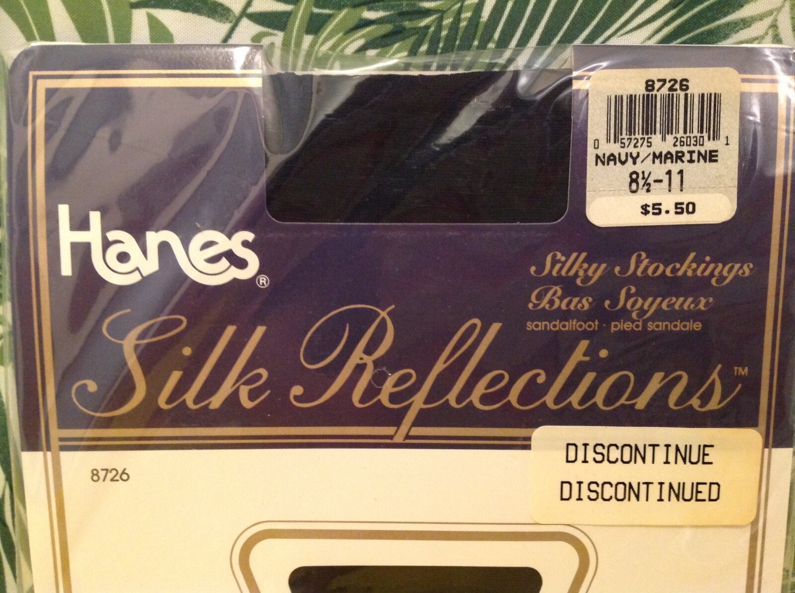Vintage Pantyhose Hanes Stockings Color Navy size 81/2-11 BSTA99