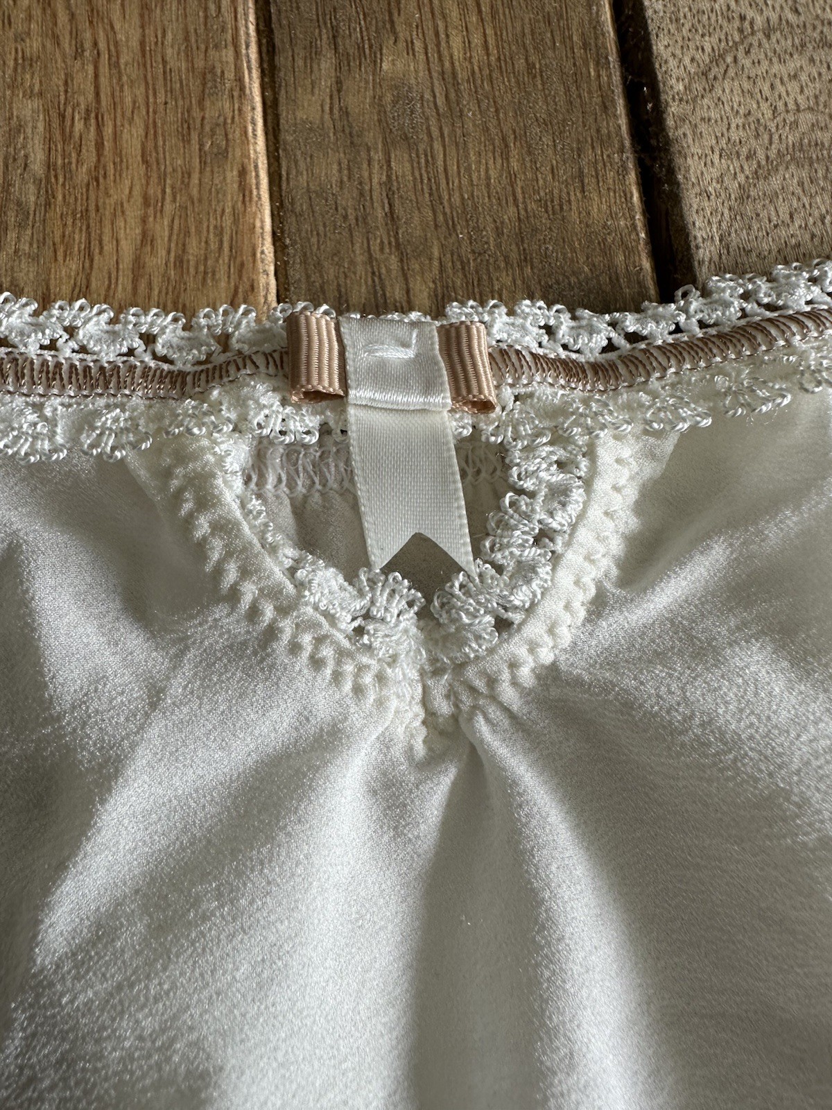 Vtg Fauve M Sheer Ivory Bikini Hipster Panties W Lace Trim