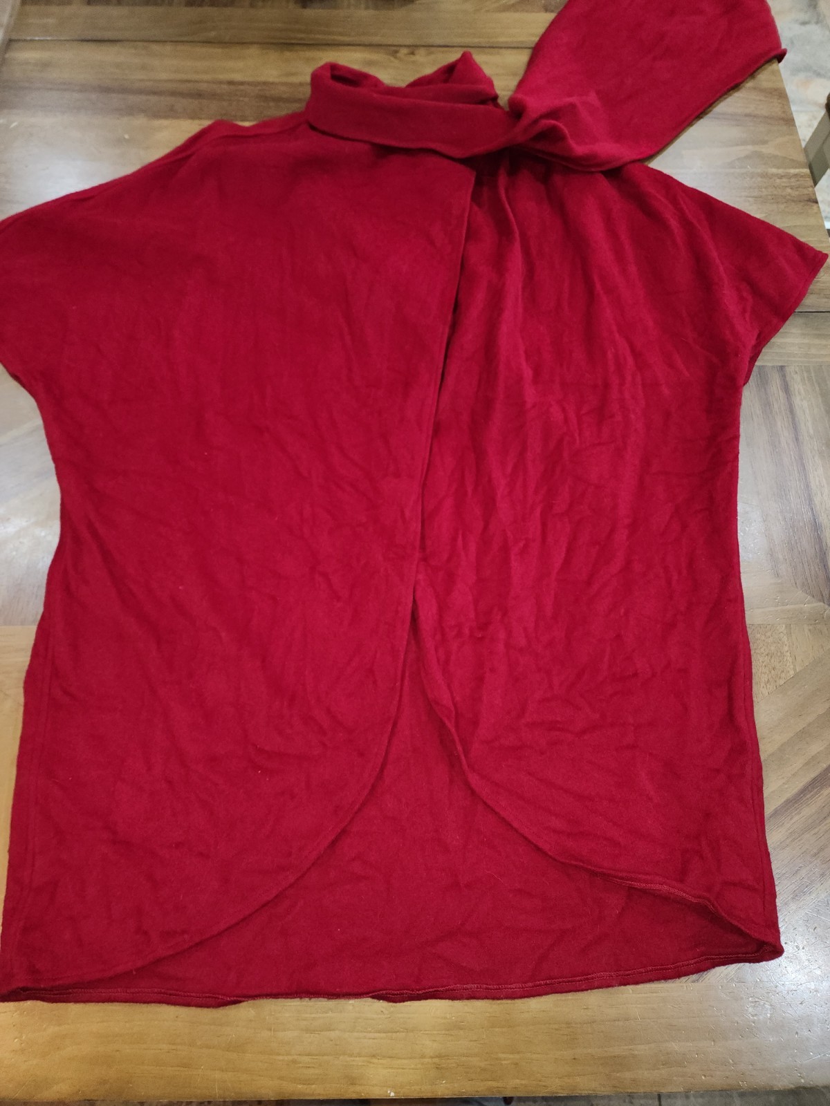Gemini 100% Wool Shawl Cape Cocoon Wrap Coat Red Vintage 1960s 70s