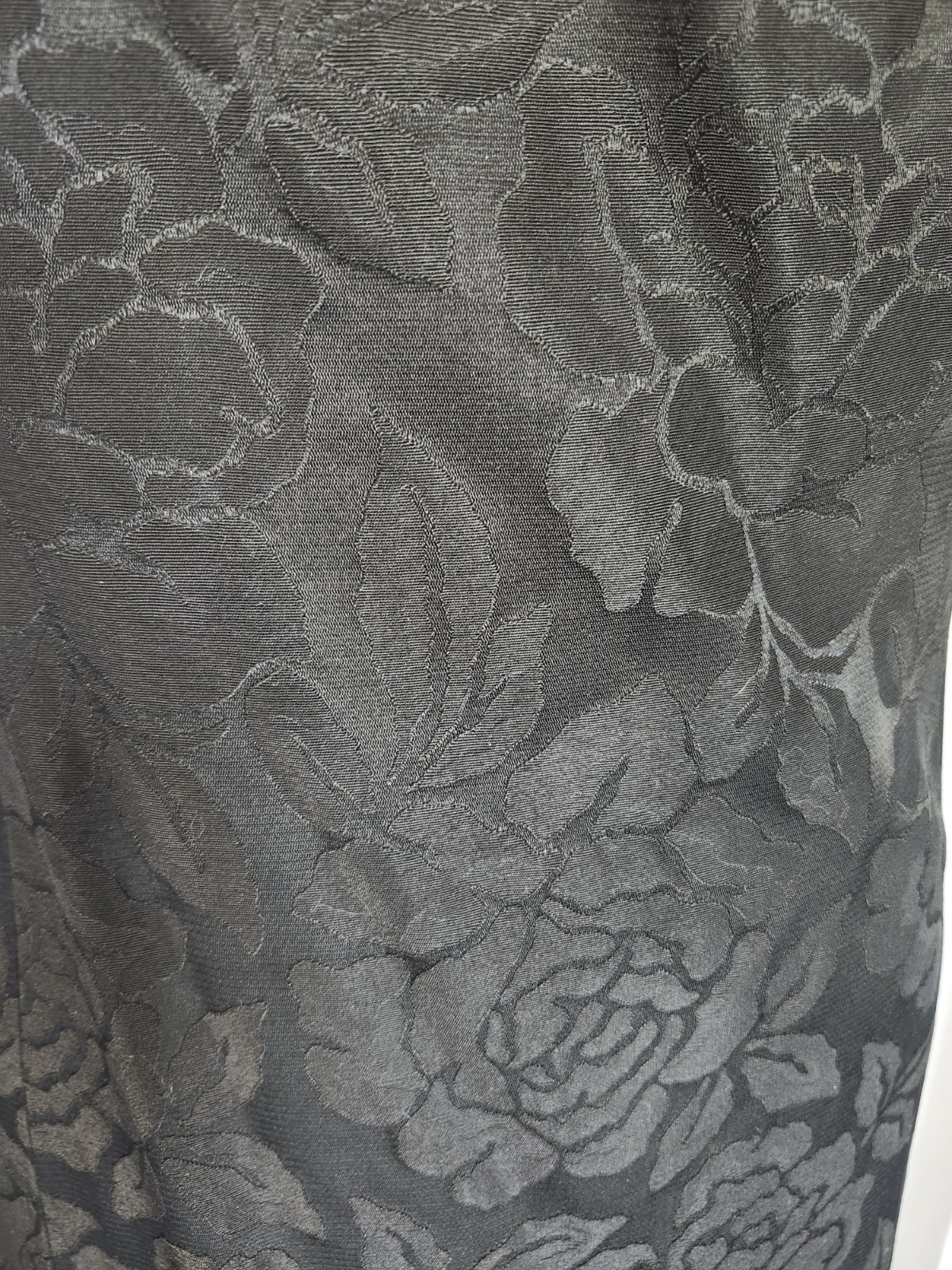 VTG 50s 2 PC Shift Dress & Jacket Coat Rhinestone Buttons Lined Floral Brocade