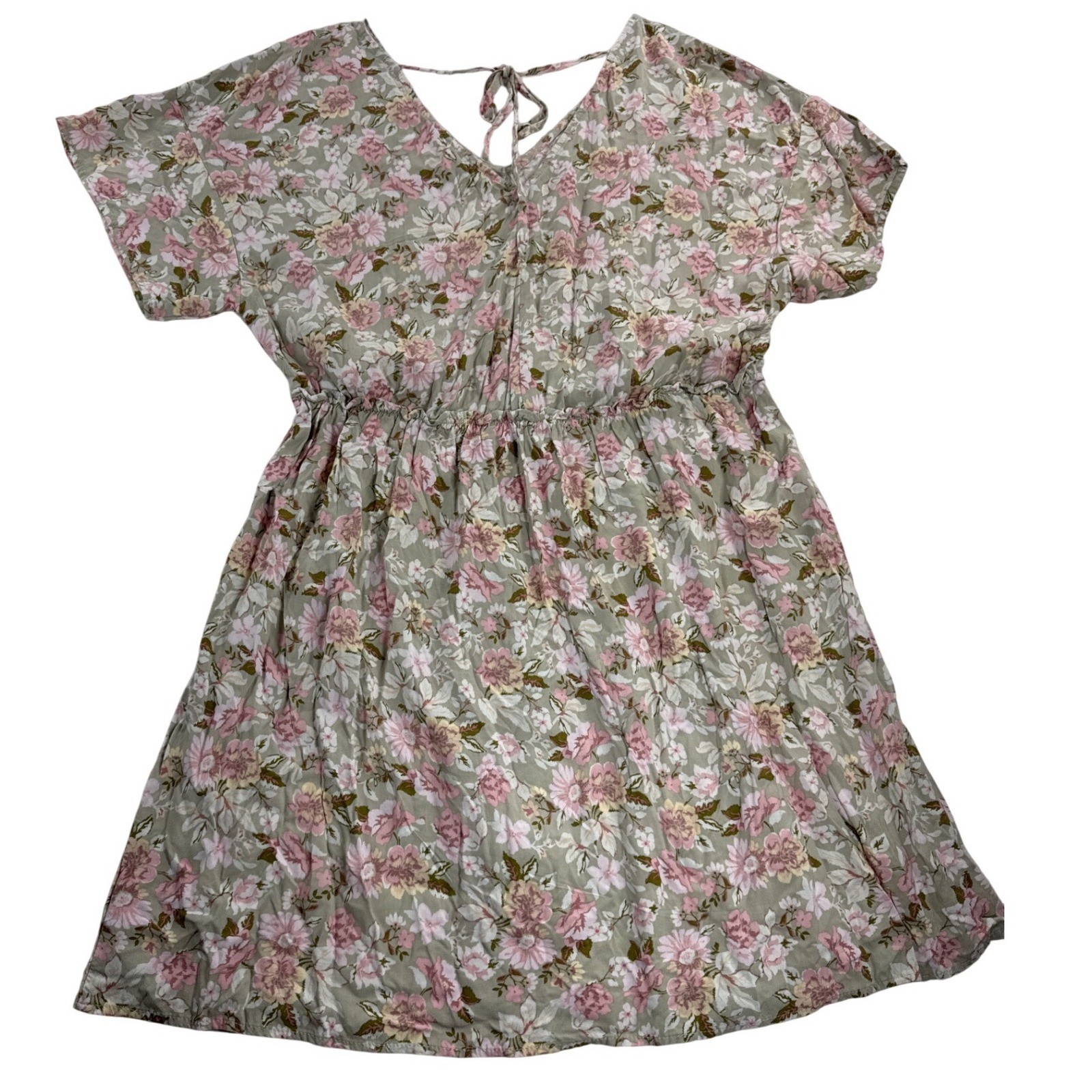 Bebop XL Floral Babydoll Top Cottagecore Prairie Boho Peasant Blouse