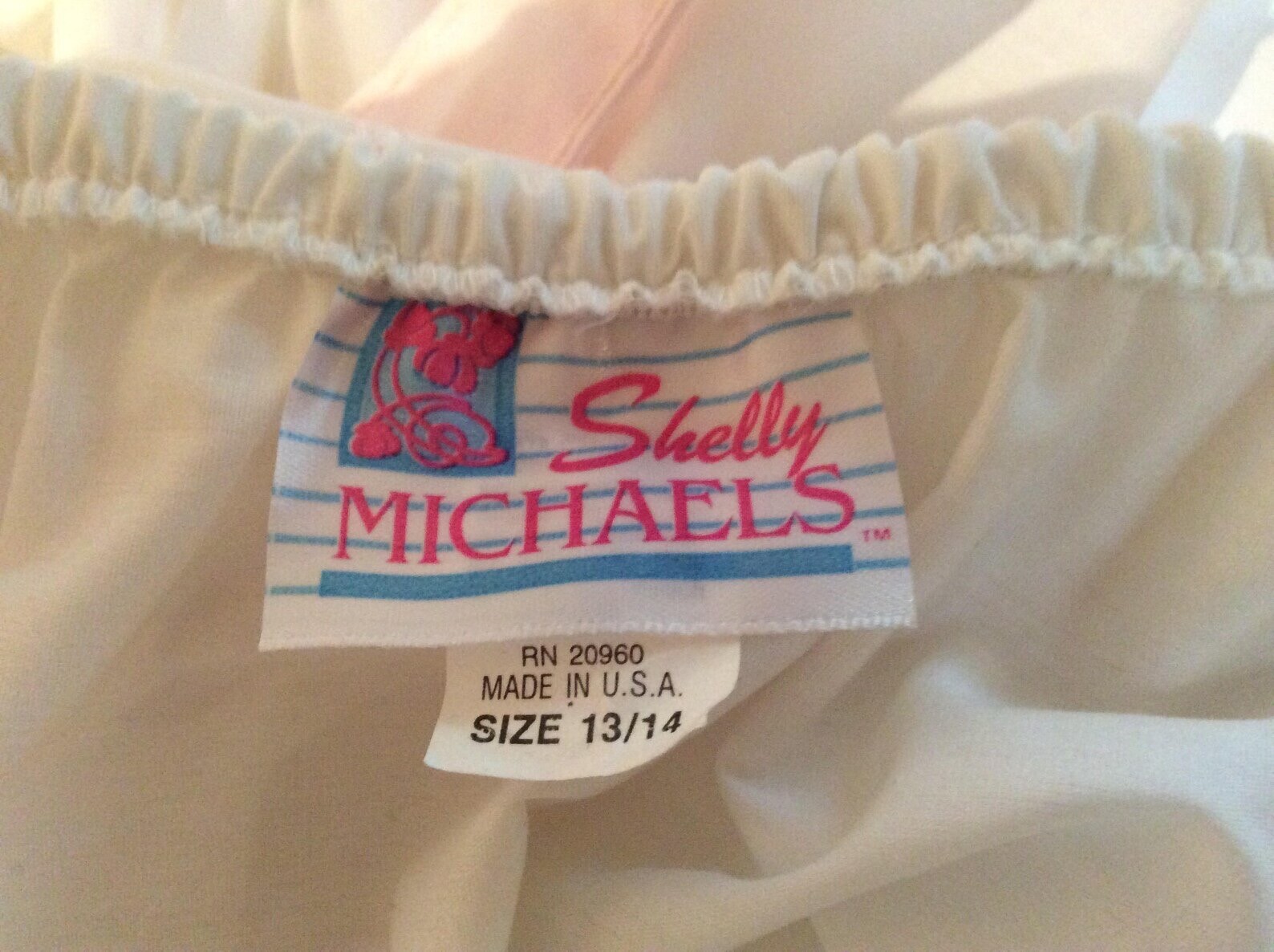 vintage dresses 1970s white Sundress With Ruffle Neck And Skirt Shelly Michaels