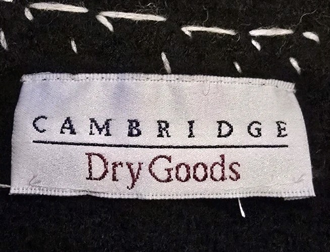 VTG CAMBRIDGE DRY GOODS BLACK BOILED WOOL SWEATER VEST! SIZE S/M