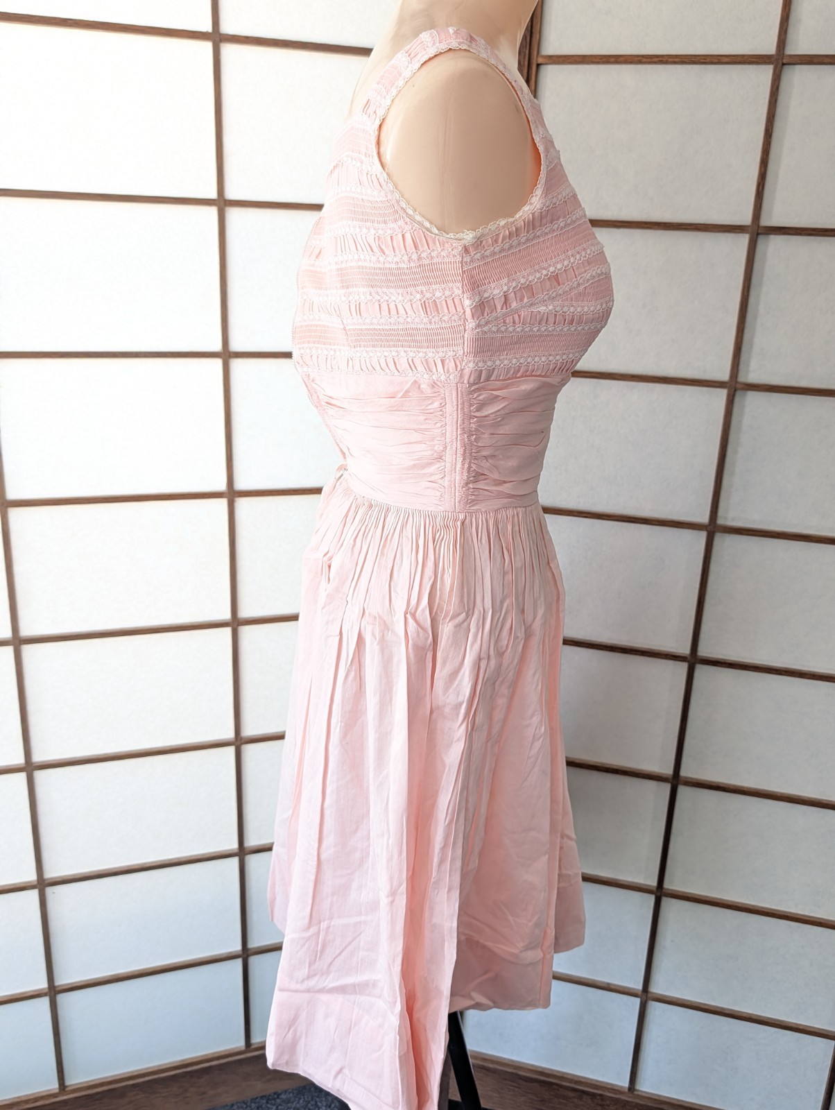 Vintage Ballet Pink Jonathan Logan Party Dress 50s 60s Summer XS Fit-n-Flare