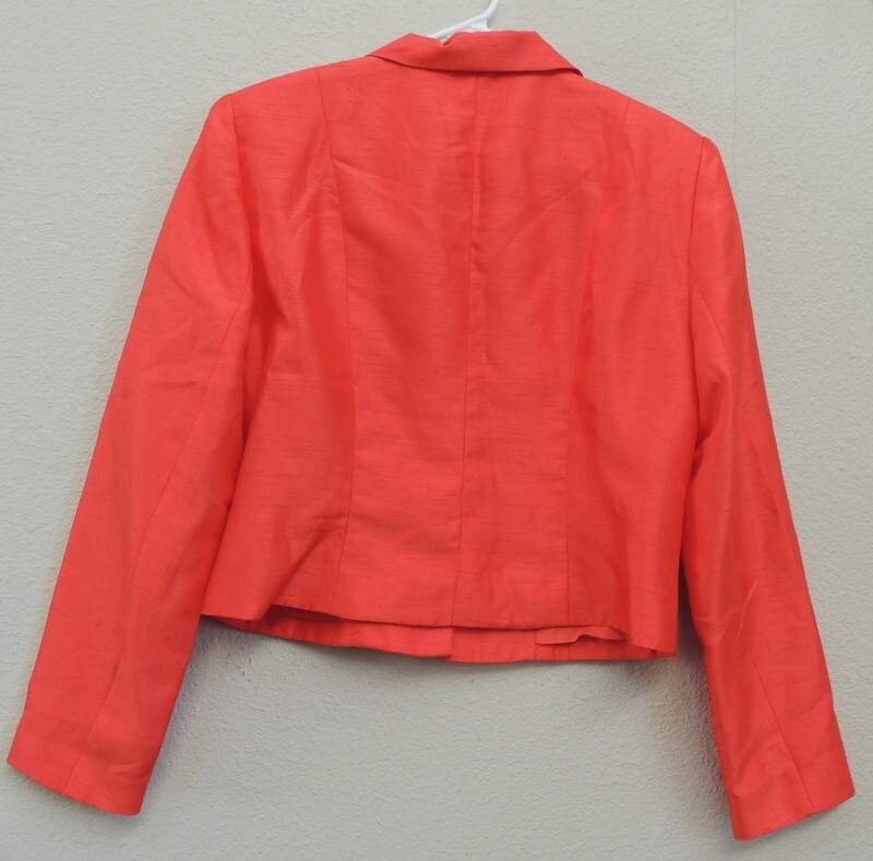 Vintage Designer Blazer Womens Orange Rina Rossi, s. 12 See Measurements Button