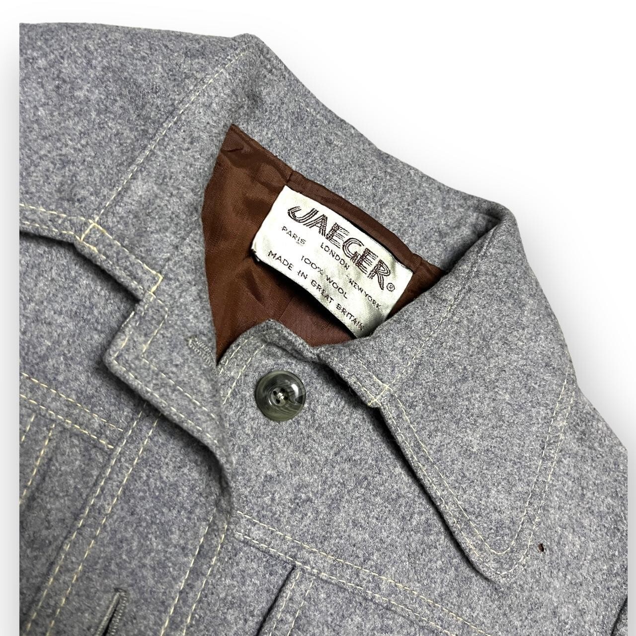 Jaeger London Vintage 90s WOOL Luxury Designer Pea Coat Jacket – Small
