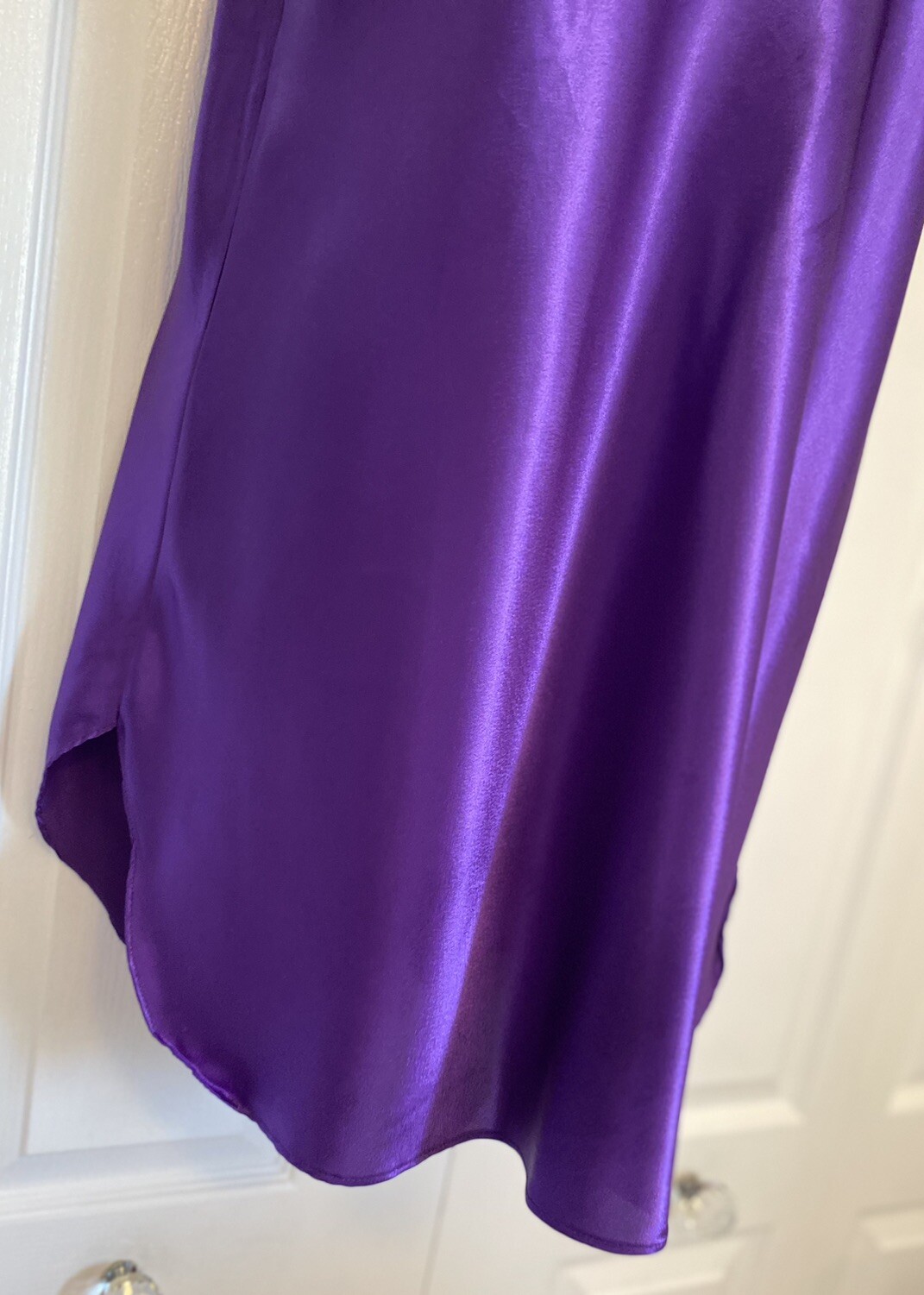 INTIMATE MOODS Purple Liquid Satin Nightgown Spaghetti Strap Chemise Sexy Medium