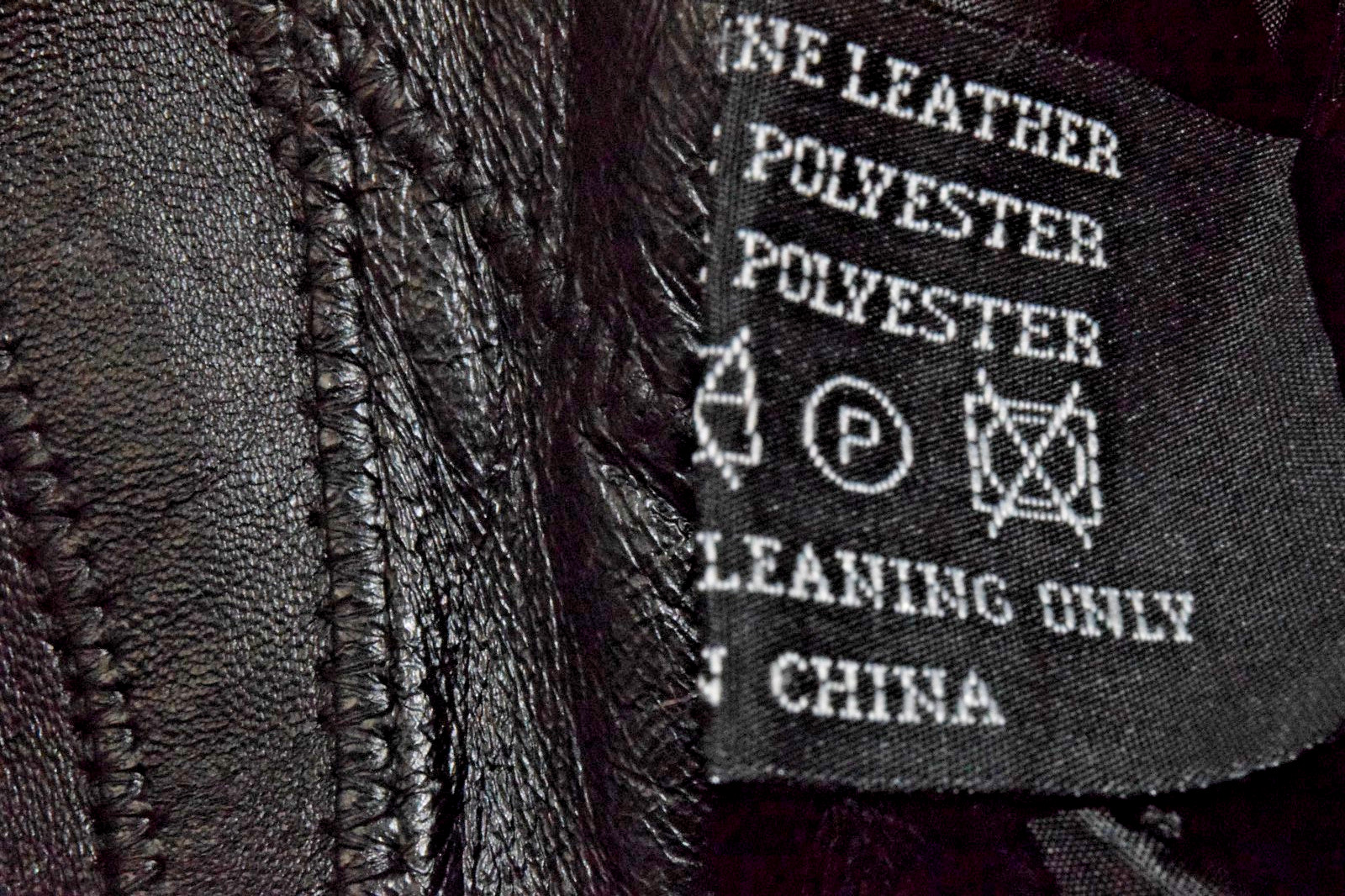 Vintage Leather Jacket Leather Works Size XXL 90s L Glossy Black Patchwork