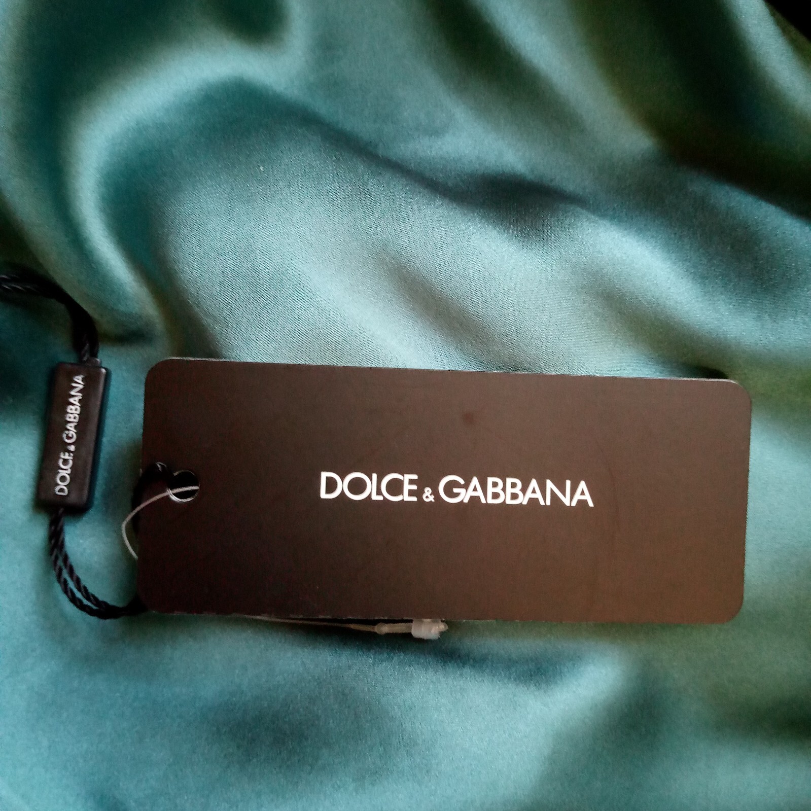 Dolce & Gabbana Vintage Teal Silk Dress Italy Sz 42 (US 4-6 S/M) ($1995)