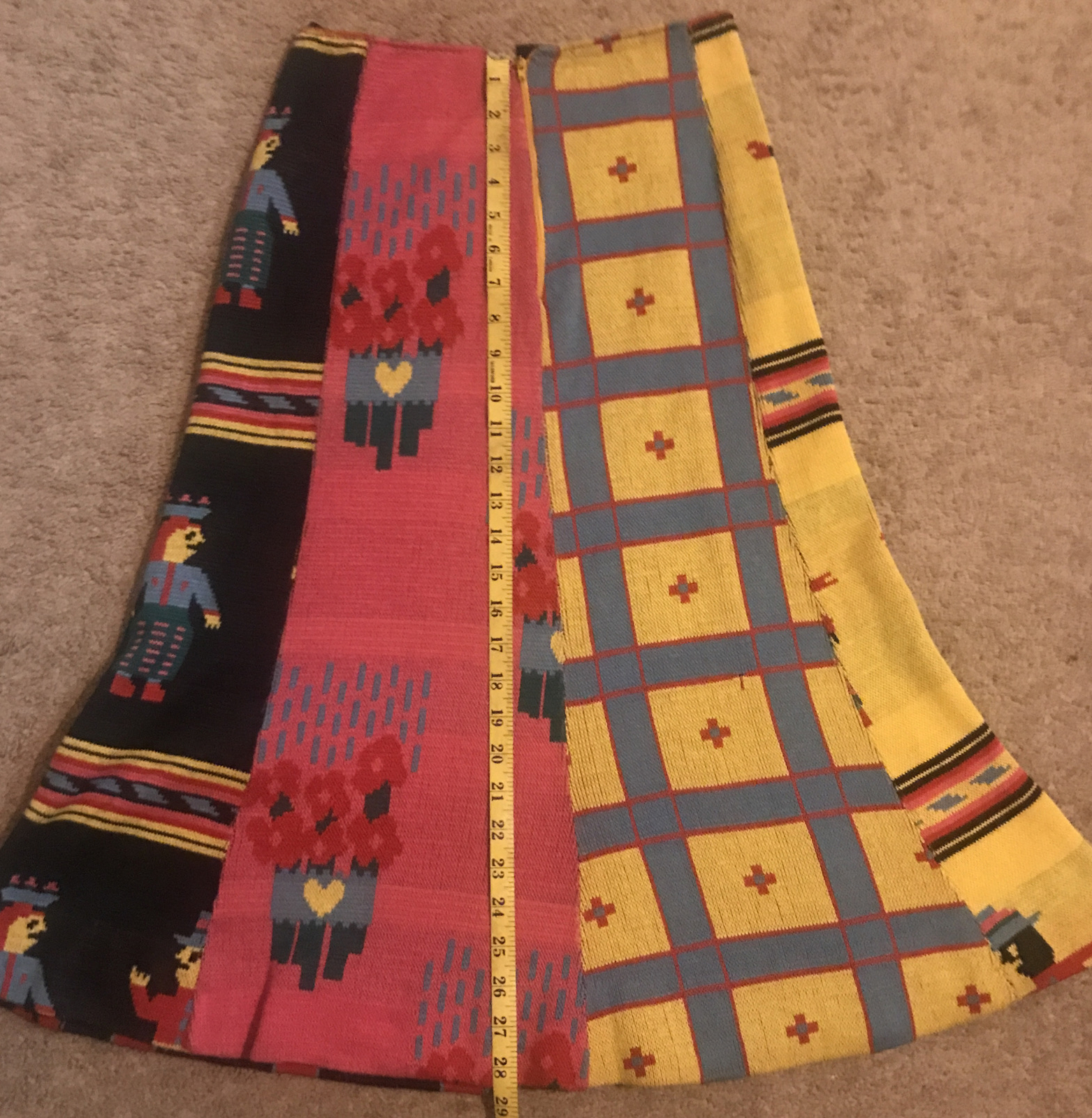 1971 ALLEY CAT Betsey Johnson Mid Lgth Knit Skirt Size 5/6 Vintage HappyFamily
