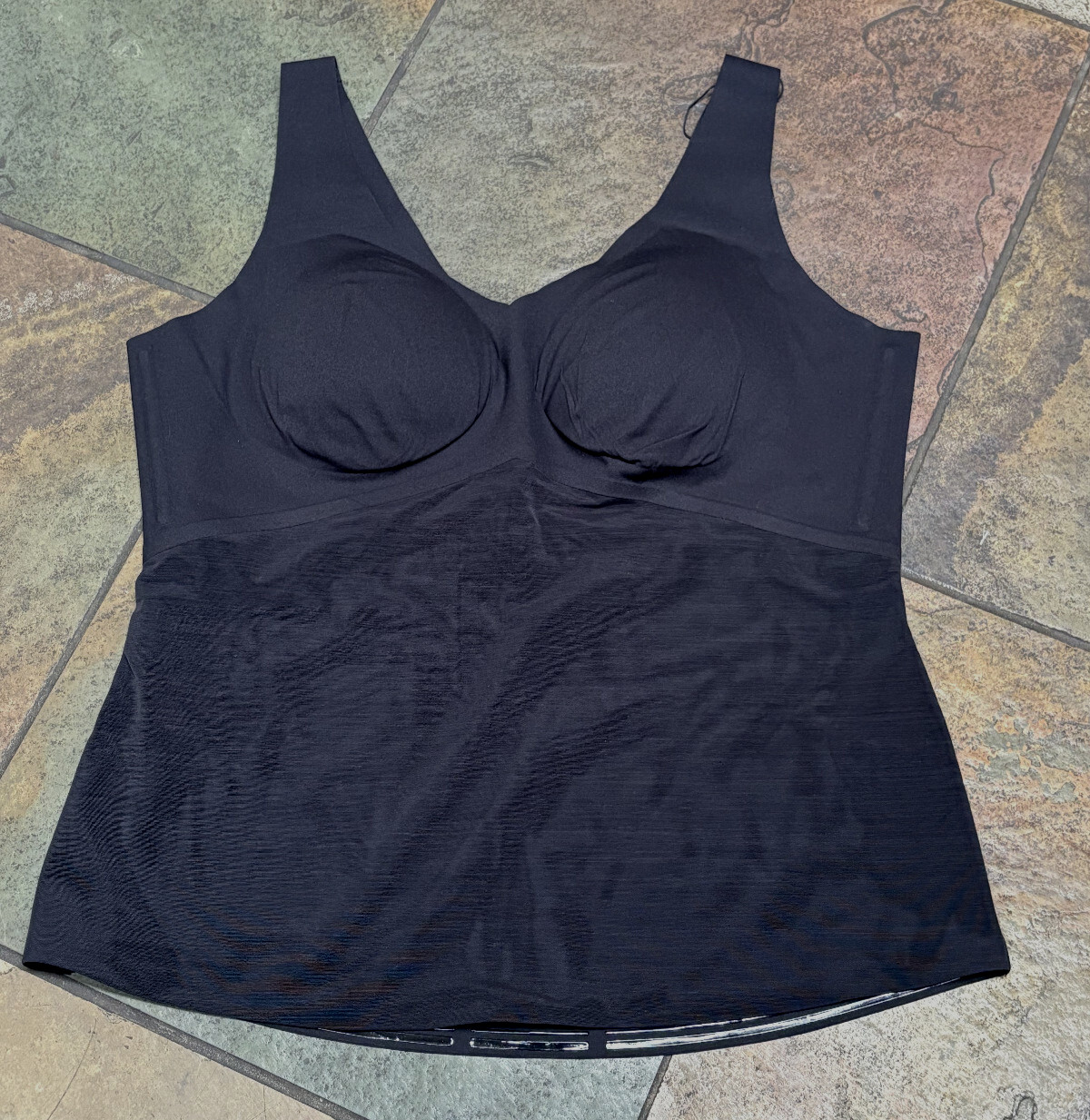 HONEYLOVE 2X Black LiftWear Tank Top Shaping Cami with Pads Included NWOT #429