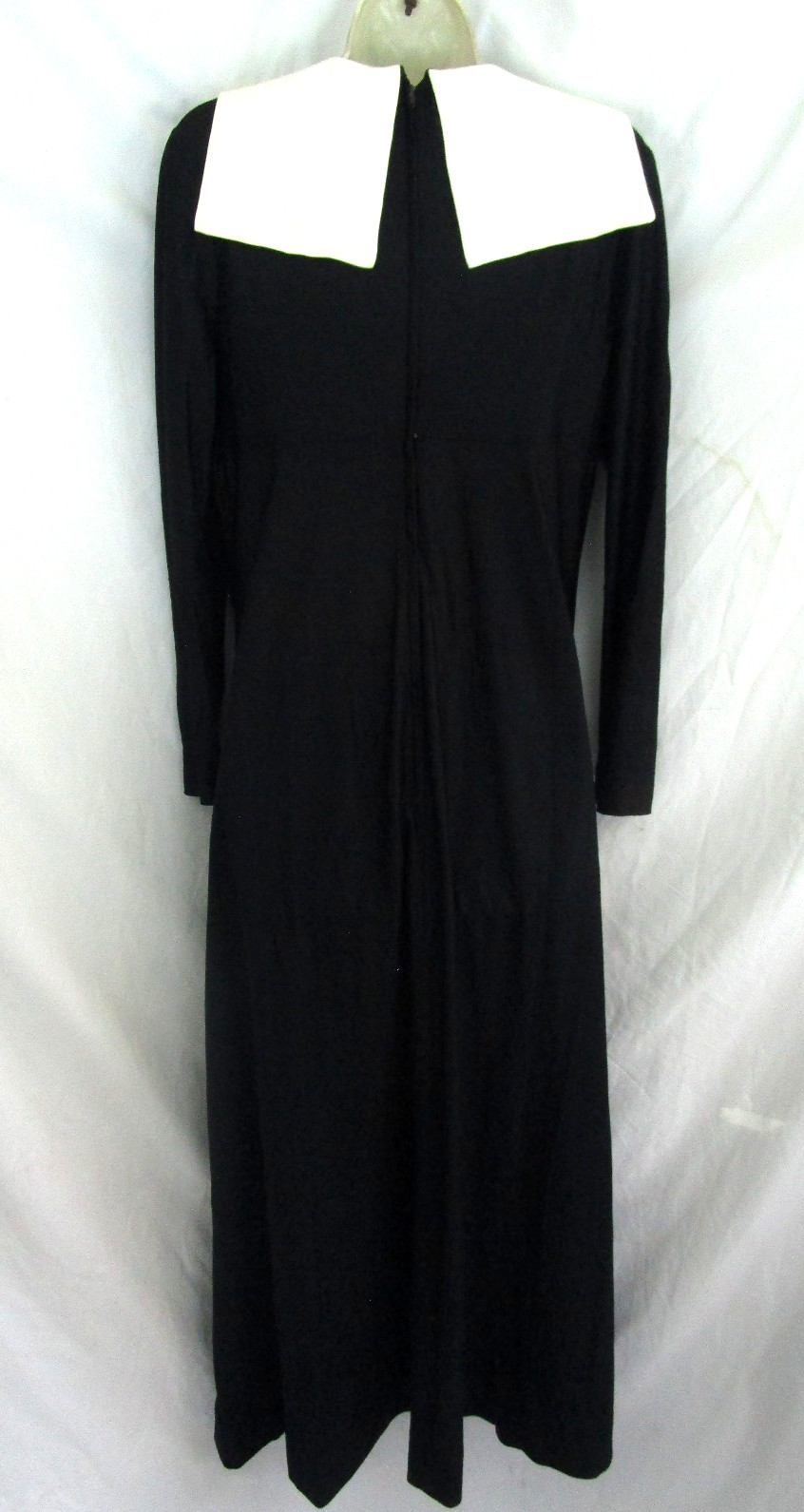 Vtg Goth Hostess Wednesday Peekaboo Keyhole Black Maxi Party Dress Handmade Gown