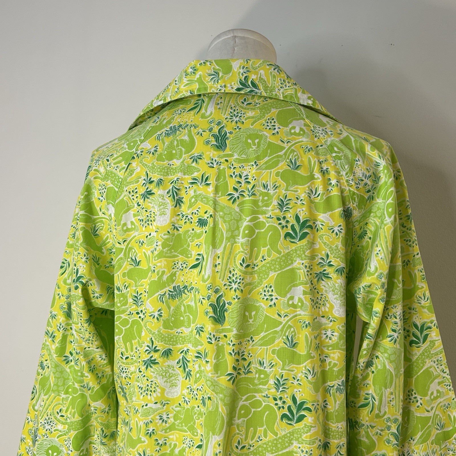 60s 70s Novelty Print Jungle Animal Dress Retro True Vintage 38 Inch Bust