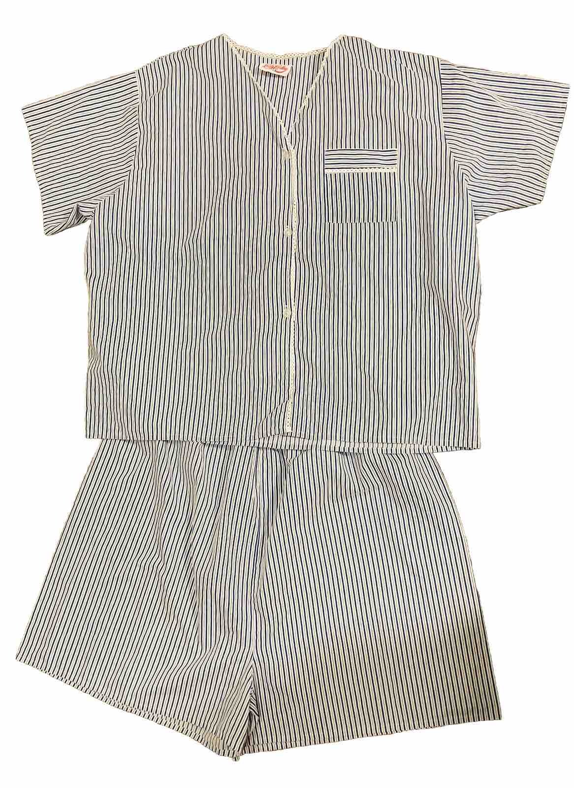 Vintage Women’s Lady Lindsay Pajamas Shirt And Shorts Set Size Size 3X