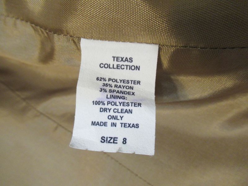 VTG SAGE WEST TX TAN EMBROIDER FLOWER RHINESTONE WM ROCKABILLY NASHVILLE JACKET
