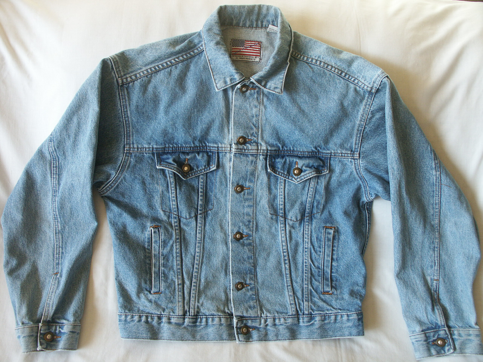 Trinity Products Vintage Denim Jacket Indian Motorcycle Graphic Women’s Large