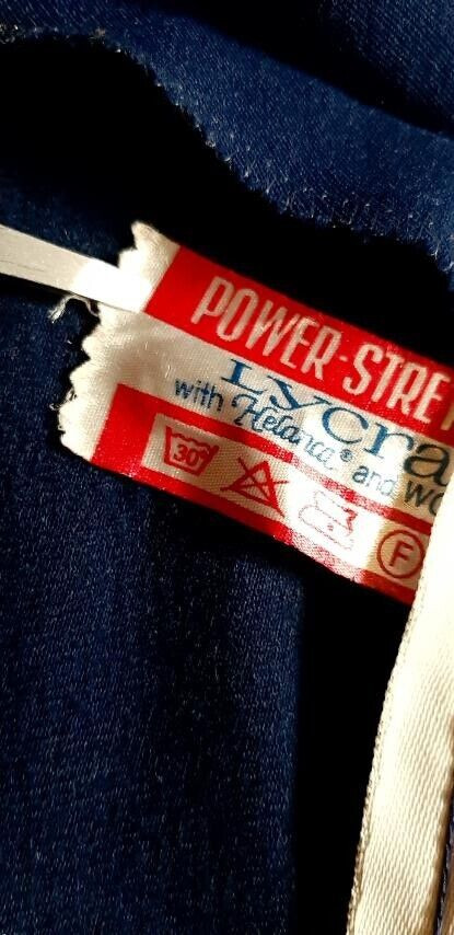 Vintage 60-70s LYCRA With HELANCA and Wool Retro Blue Women Ski Pants Siz 40 NEW