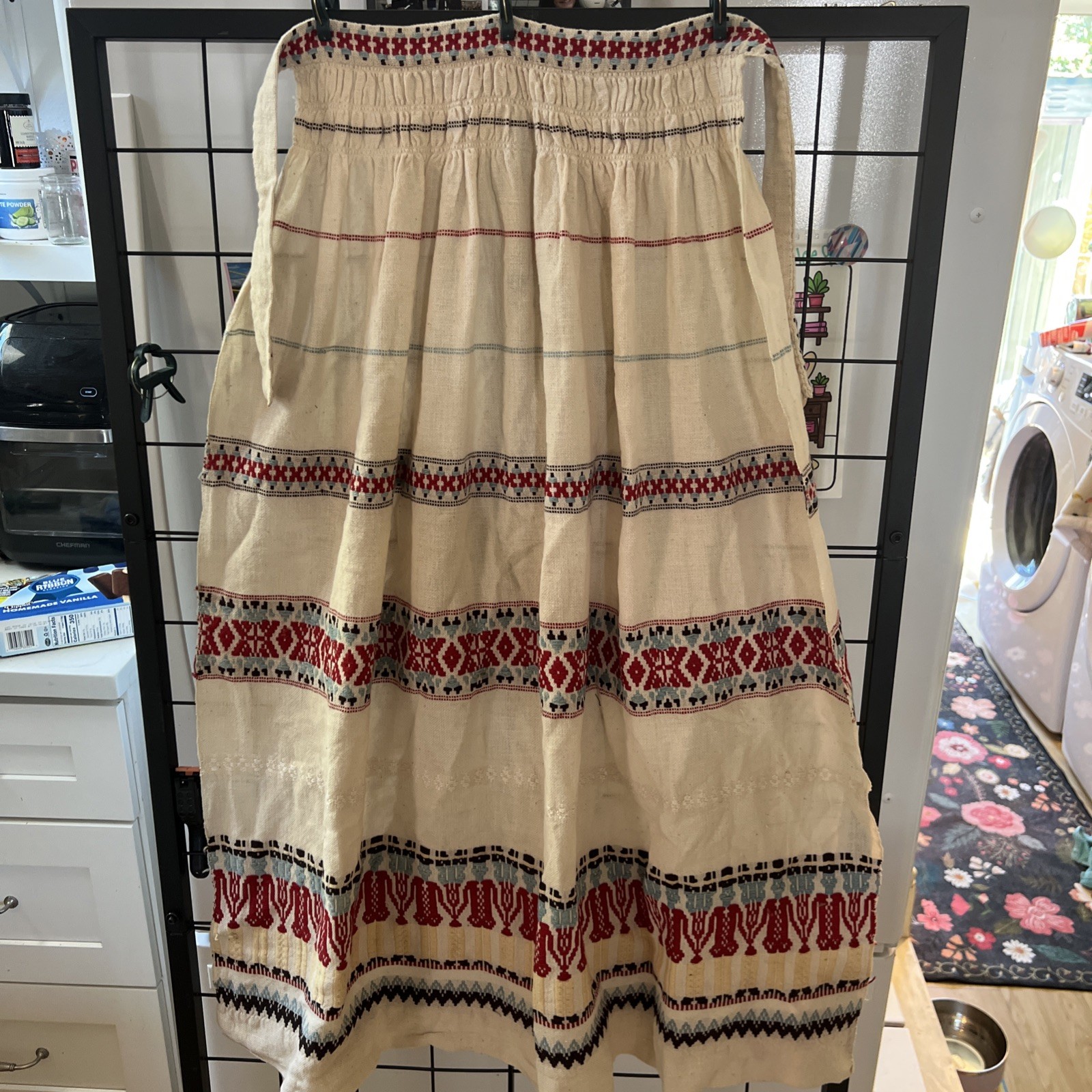 Traditional Dress, Long Embroidered Apron .. Germany . Russian . Guatemalan..??￼