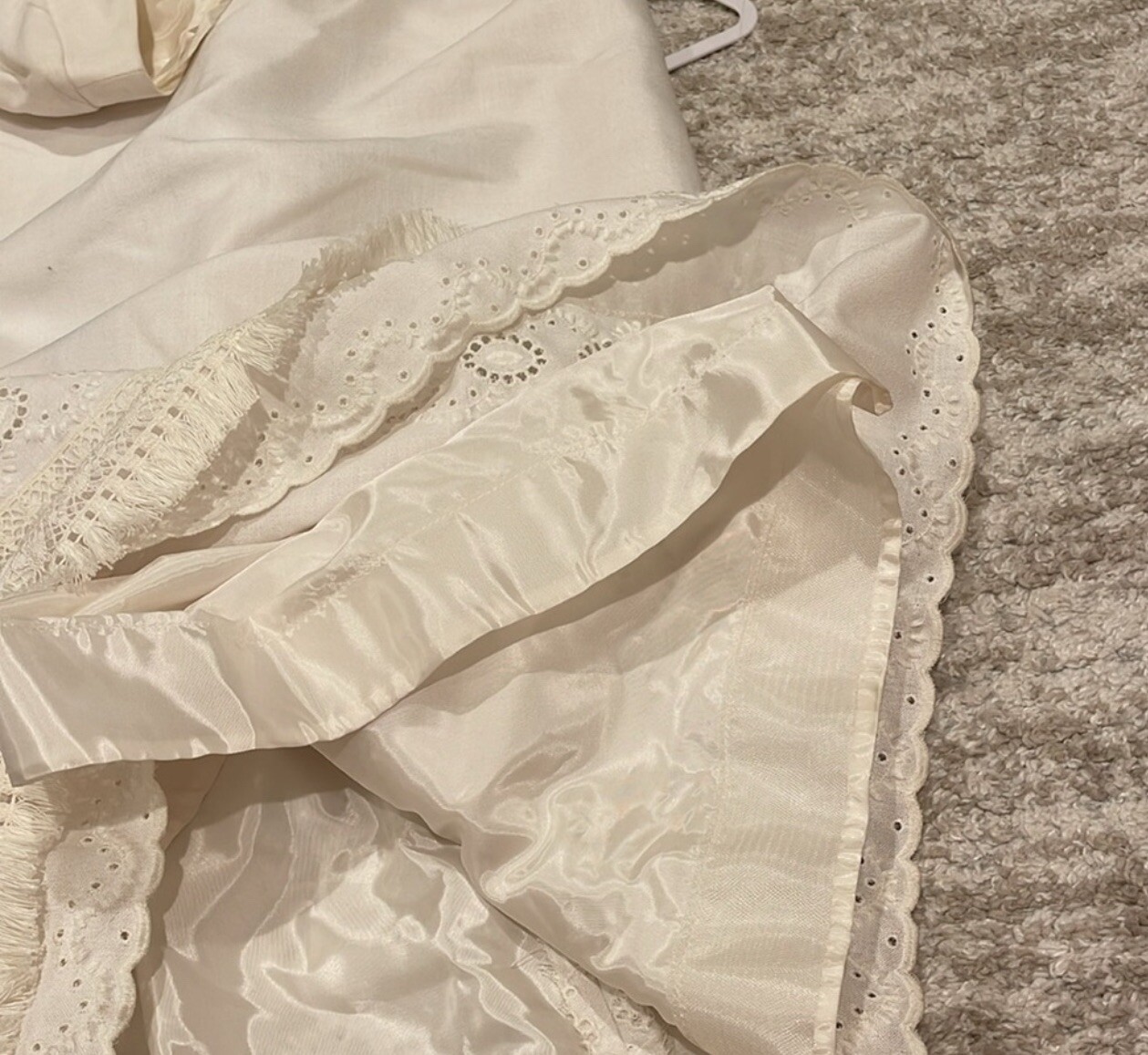 1960s Emma Domb Ivory Dress Size 13 Little Dirty