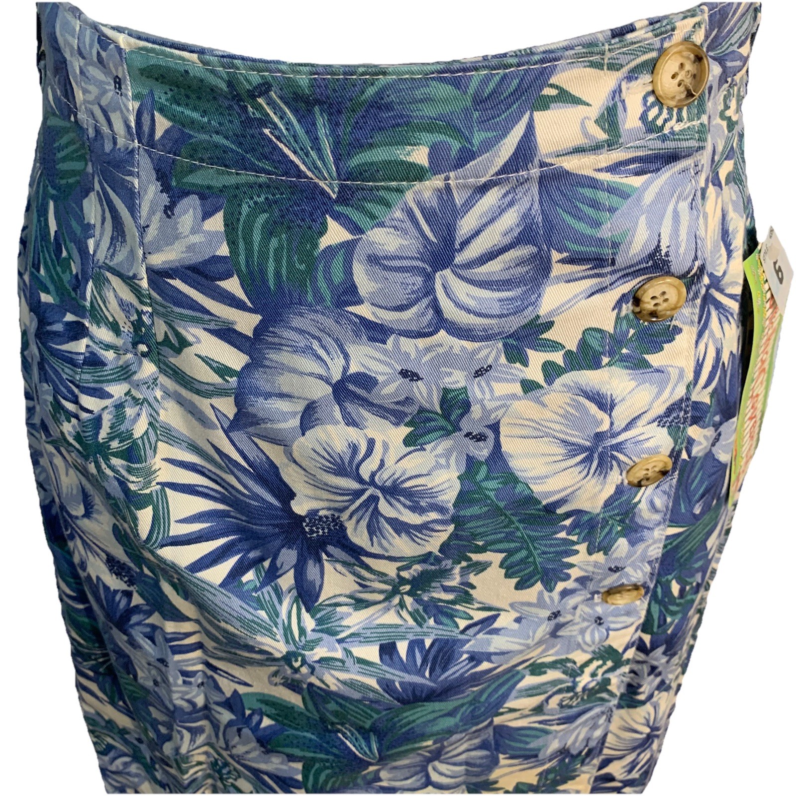 Vintage NWT Gotcha Covered Blue Floral Wrap Skirt 6 Cottagecore Y2K Resortcore