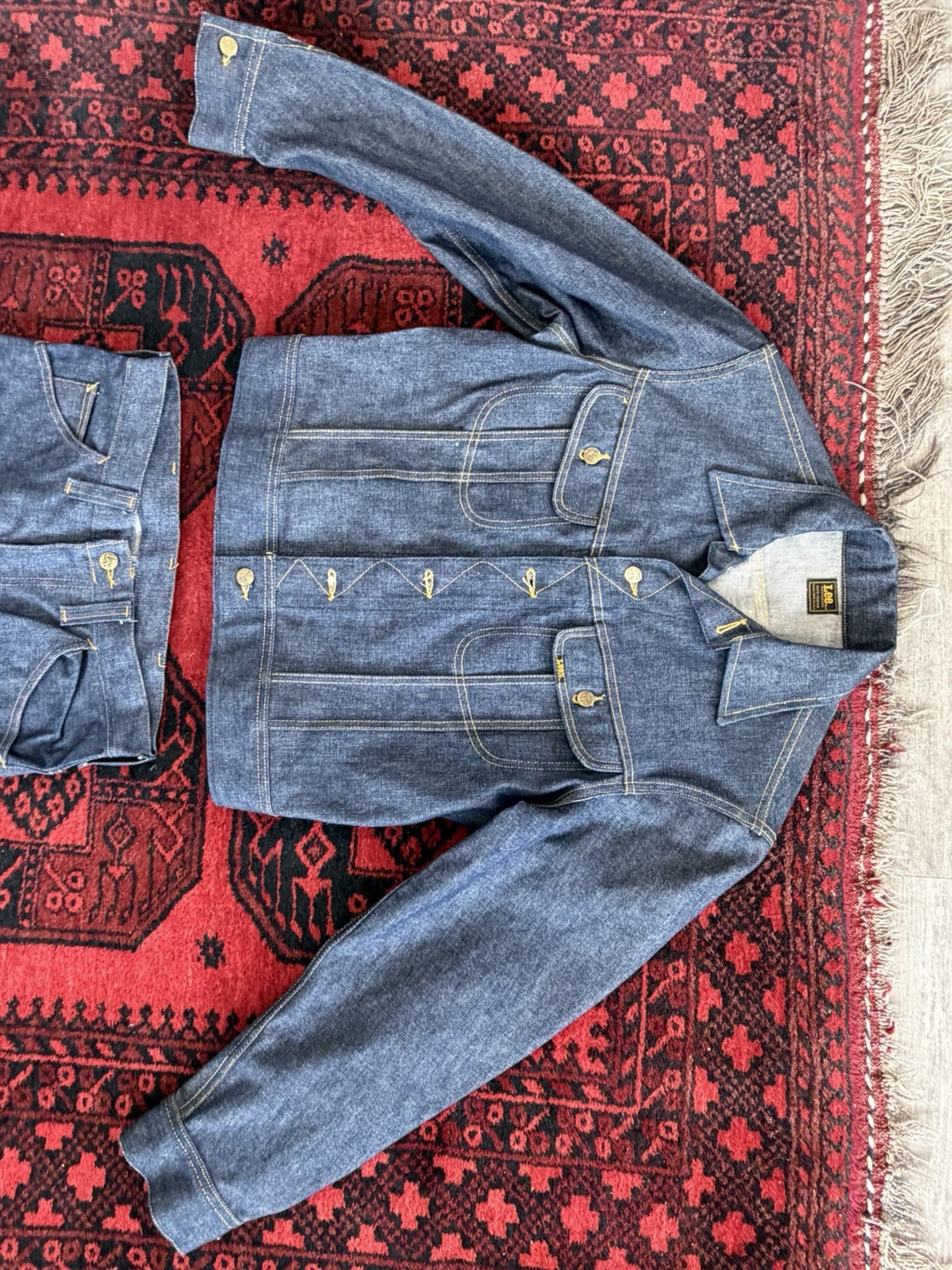 Lee Sanforized PATD-153438 Vintage 70s Raw Denim Suit :Janke & Pants M.USA Size:M