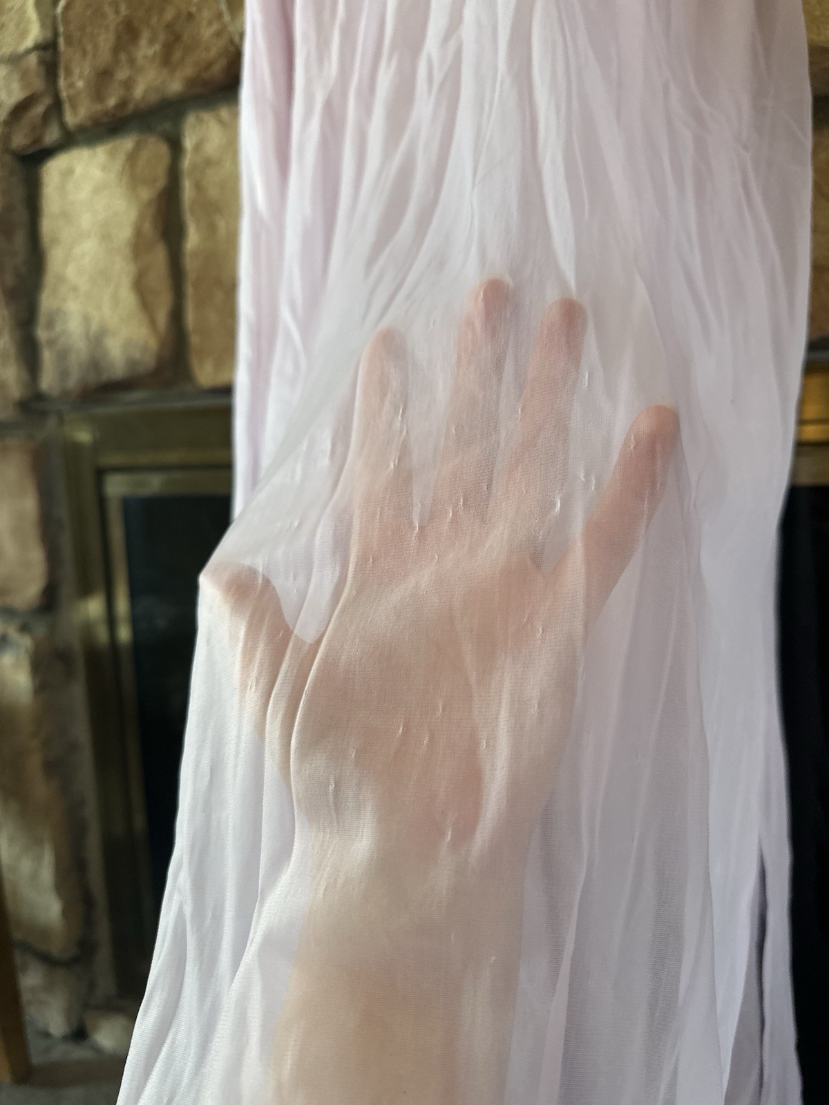 True VTG 70s Lavender Purple Maxi Slip Dress Nightgown Ruffle Fairy Ethereal M/L