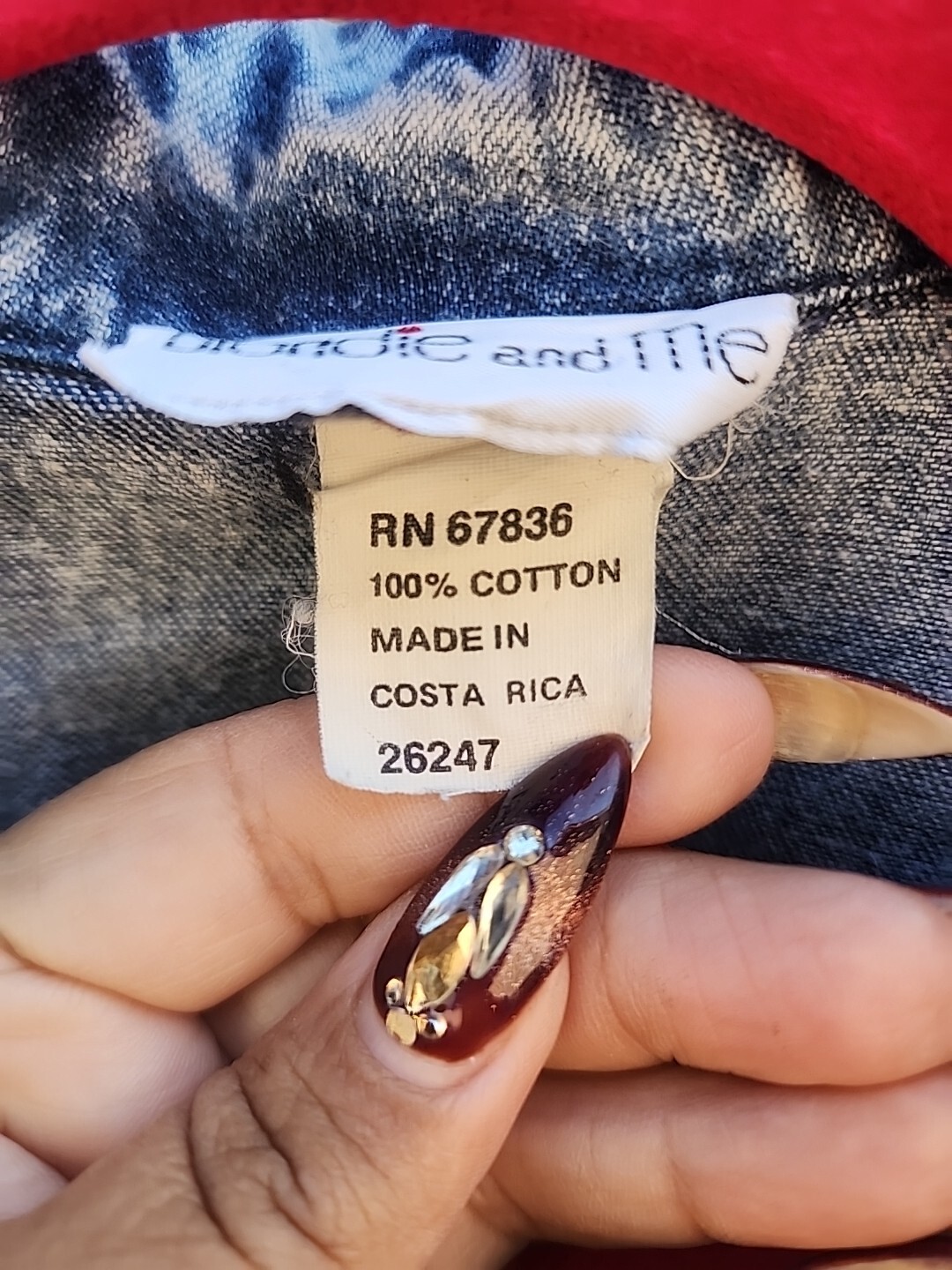 Vintage Blondie And Me Acid Wash One Piece Dress Size 9/10
