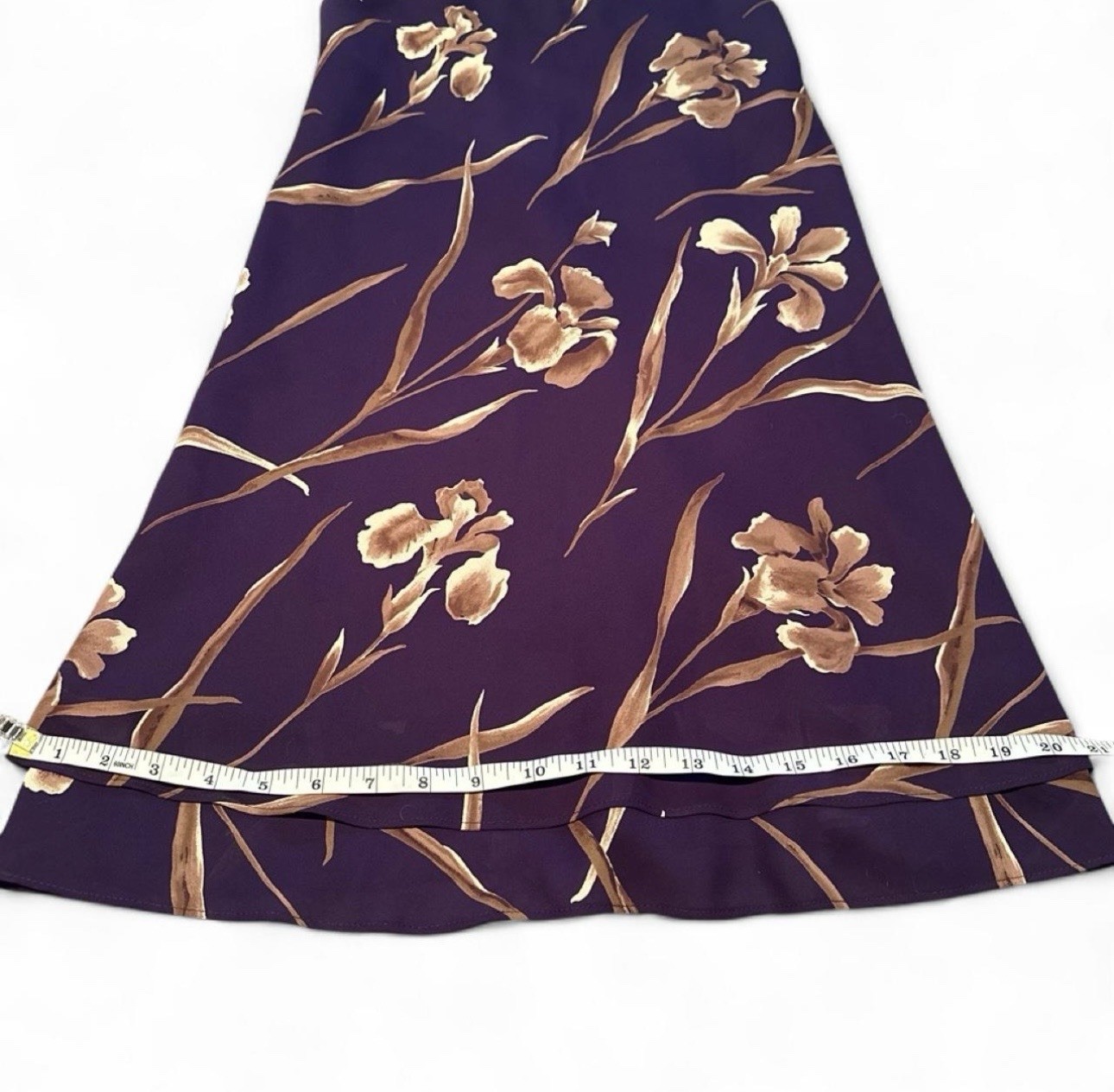90s Vintage Blondie And Me Purple Satin Floral Dress Size 10