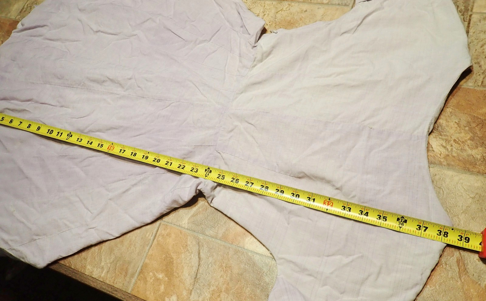 Vintage 80s Lavender Linen Blend Shirt Dress (S) Dolman Sleeve V-Neck Flare Midi