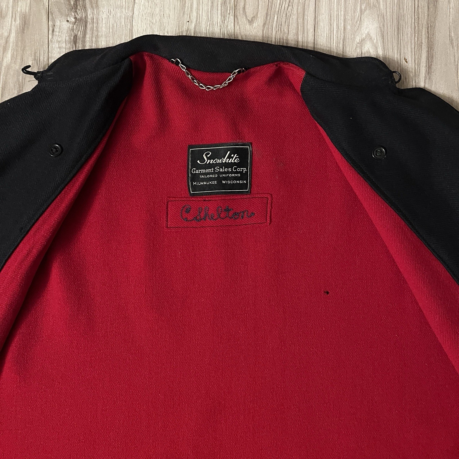 VTG 1940’s Snowhite Garment Sales Corp. Tailored Navy Wool Nurse Cape Uniform