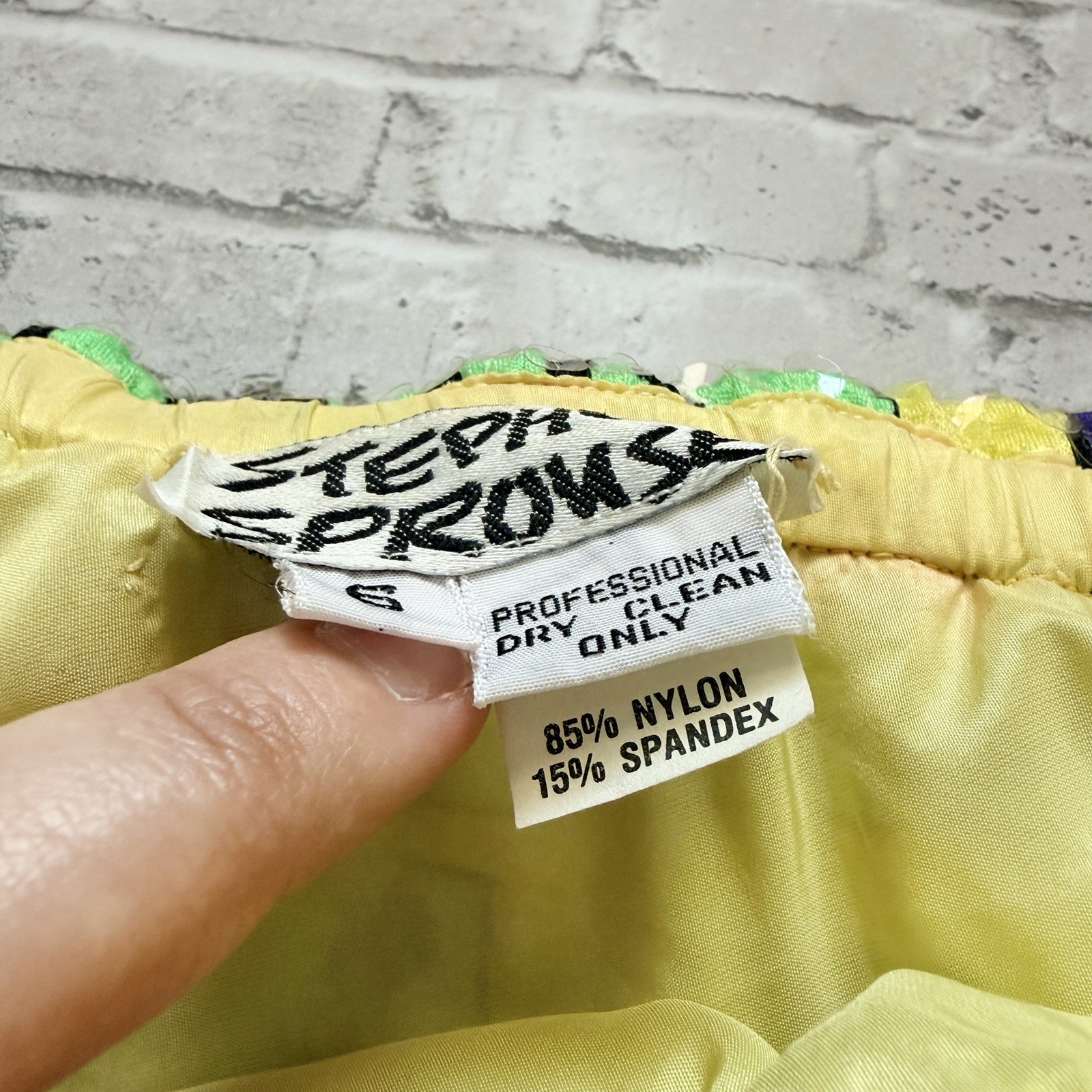 Stephen Sprouse Vintage 1988 Sticker Dress Covered In Sequins