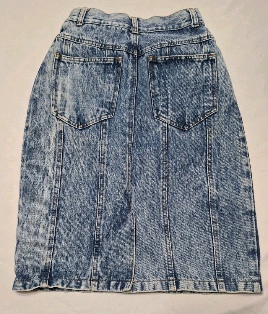 Rio by Stephen Mardon Skirt Sz 3/4 Acid Washed Vintage 80s/90s High Waist