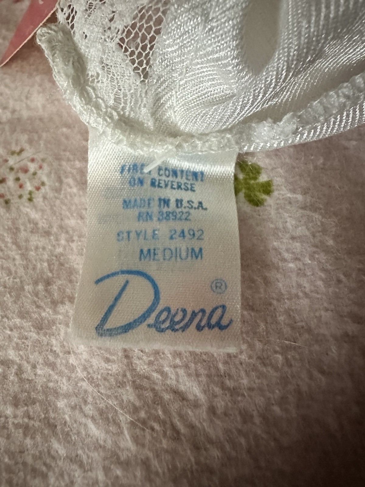 NWT Vintage Deena Nylon Slip Teddy Hi-cut Panty Silky Lace Bodysuit White Medium