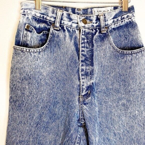 Vintage Women’s Lawman Acid Wash High Waist Jeans Size 9 1980s Western Cowgirl